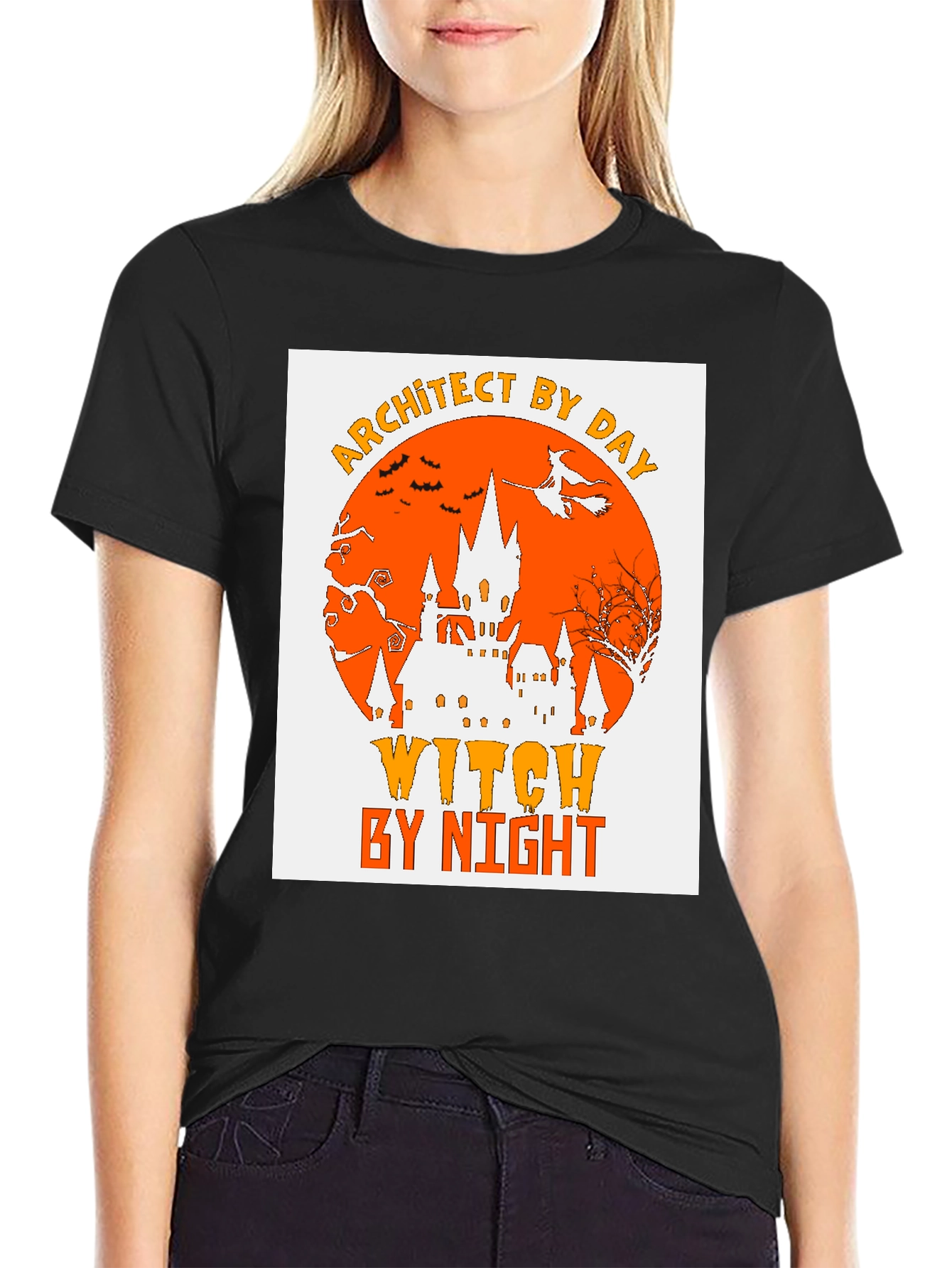 Architect By Day Witch By Night Halloween T-Shirt