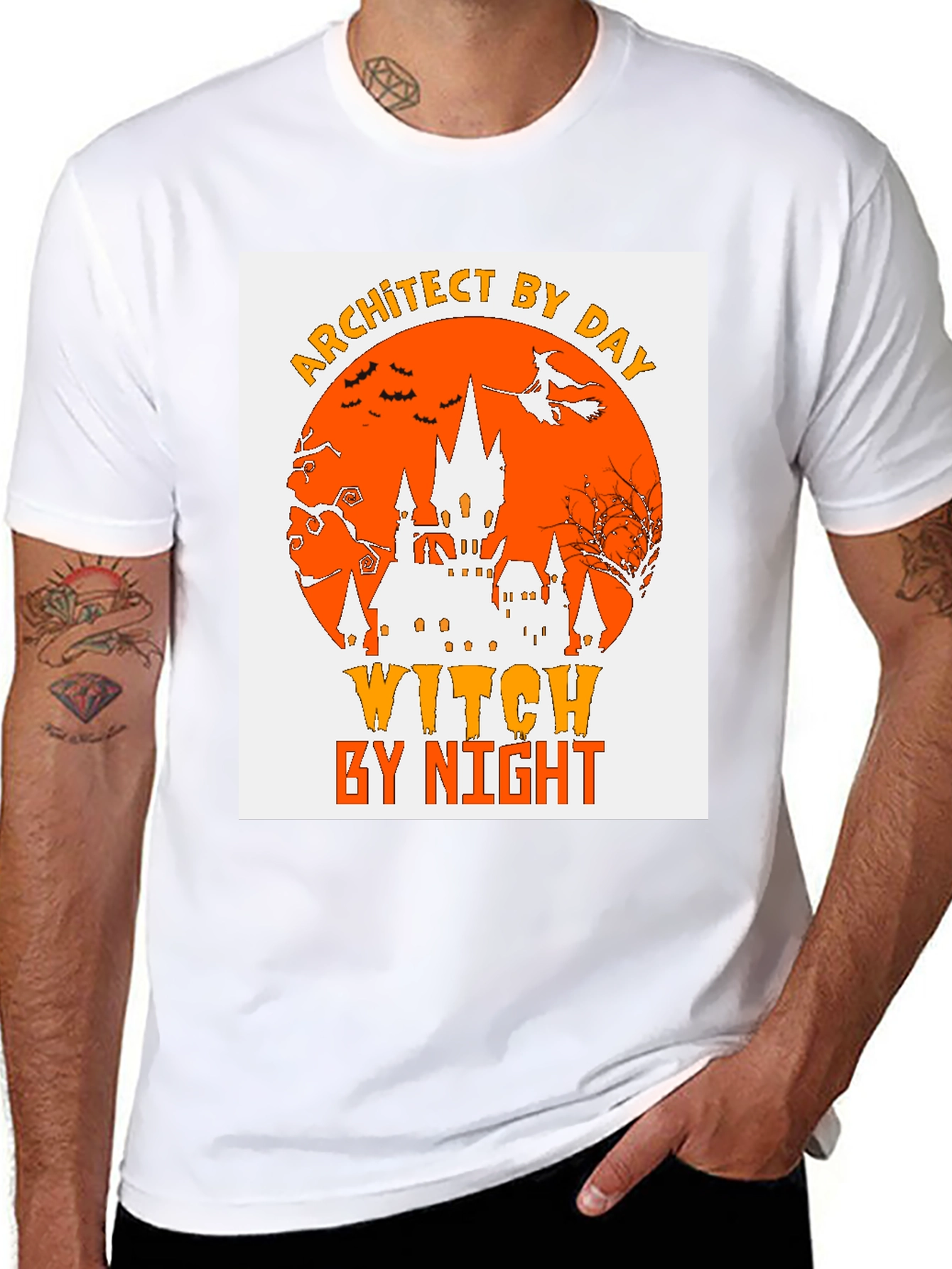 Architect By Day Witch By Night Halloween T-Shirt