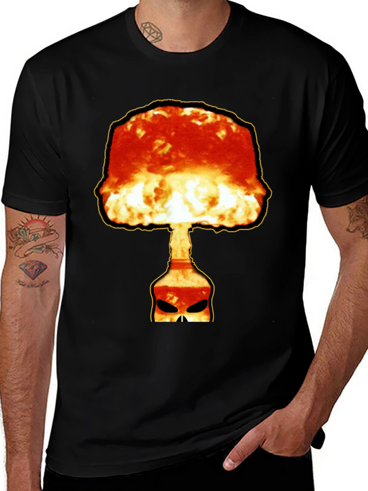 Atomic Skull Graphic Tee - Bold Black T-Shirt