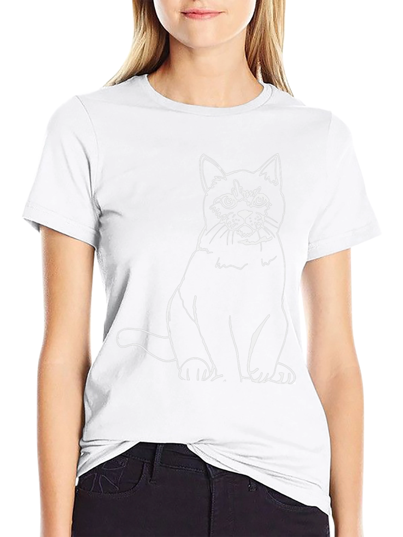 Black Cat Graphic T-Shirt - Unisex Crew Neck Tee