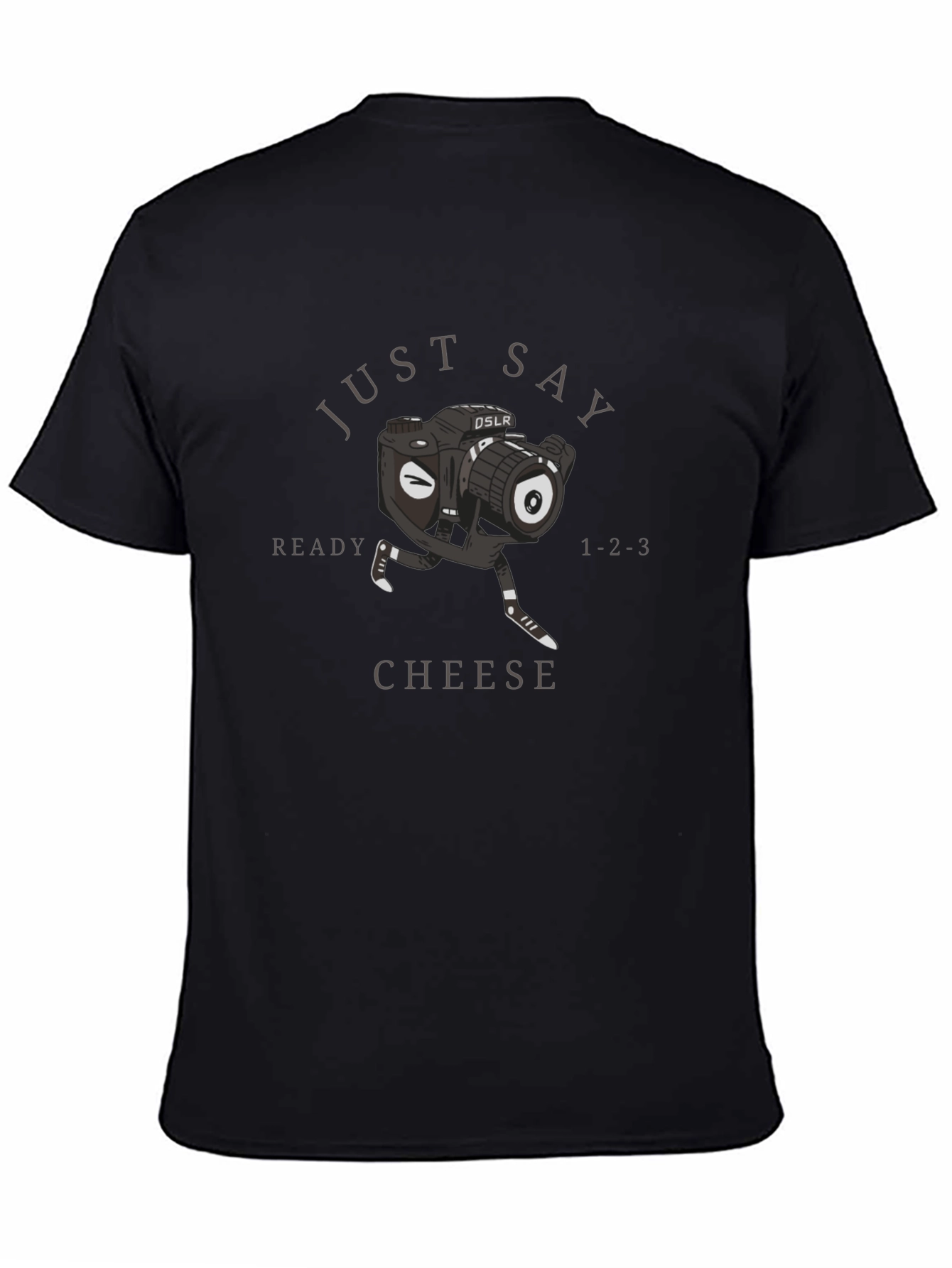 Just Say Cheese Graphic Tee - Black Cotton
