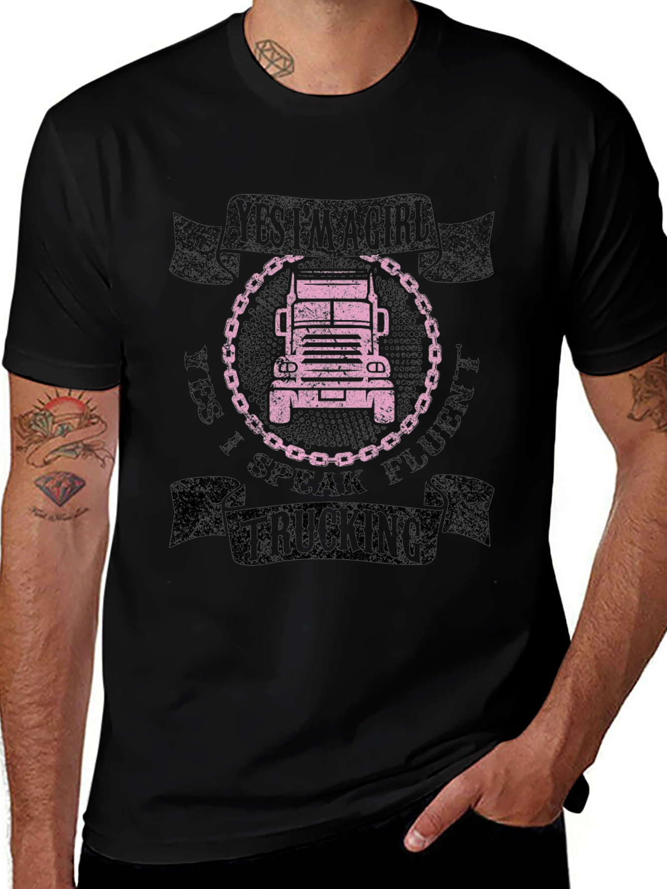 Yes Im A Girl I Speak Fluent Trucking Tee