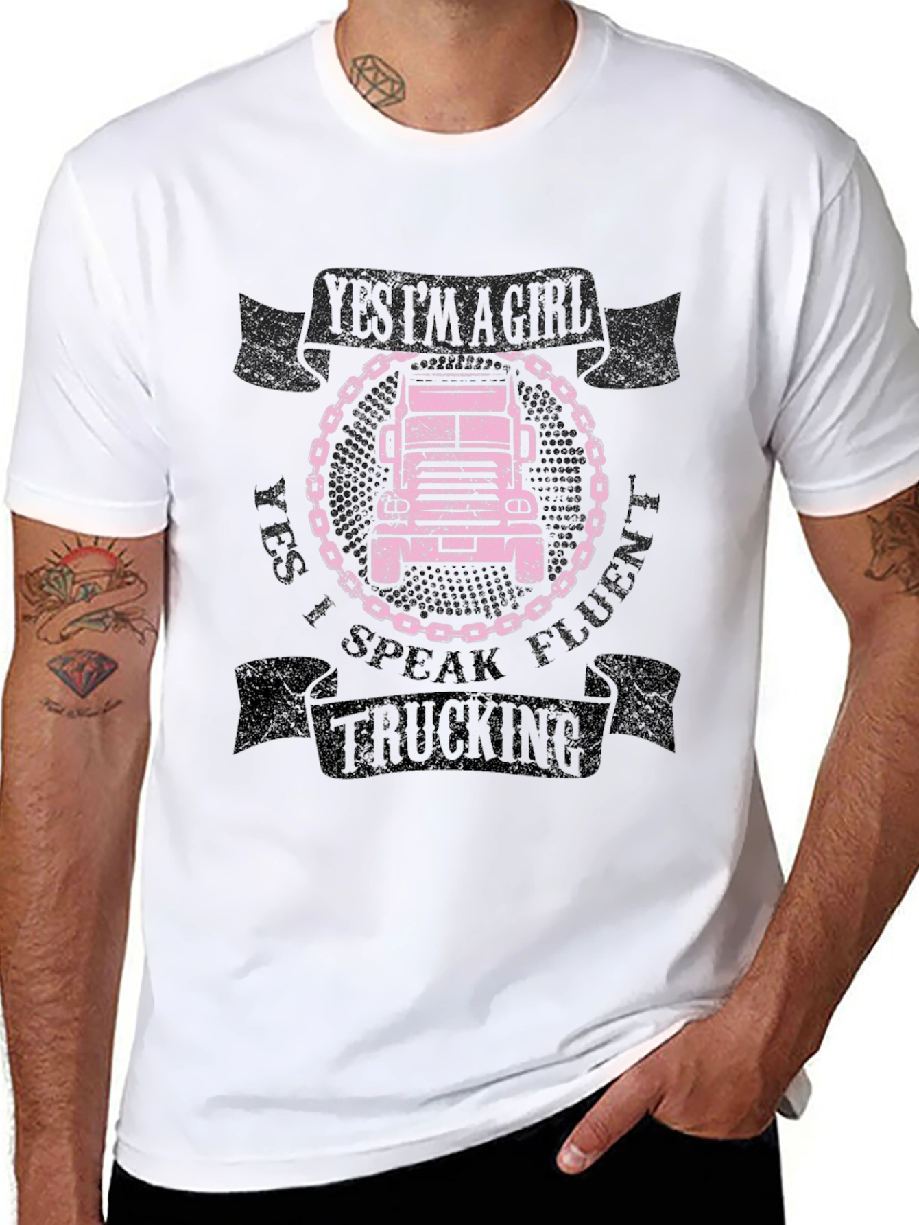 Yes Im A Girl I Speak Fluent Trucking Tee