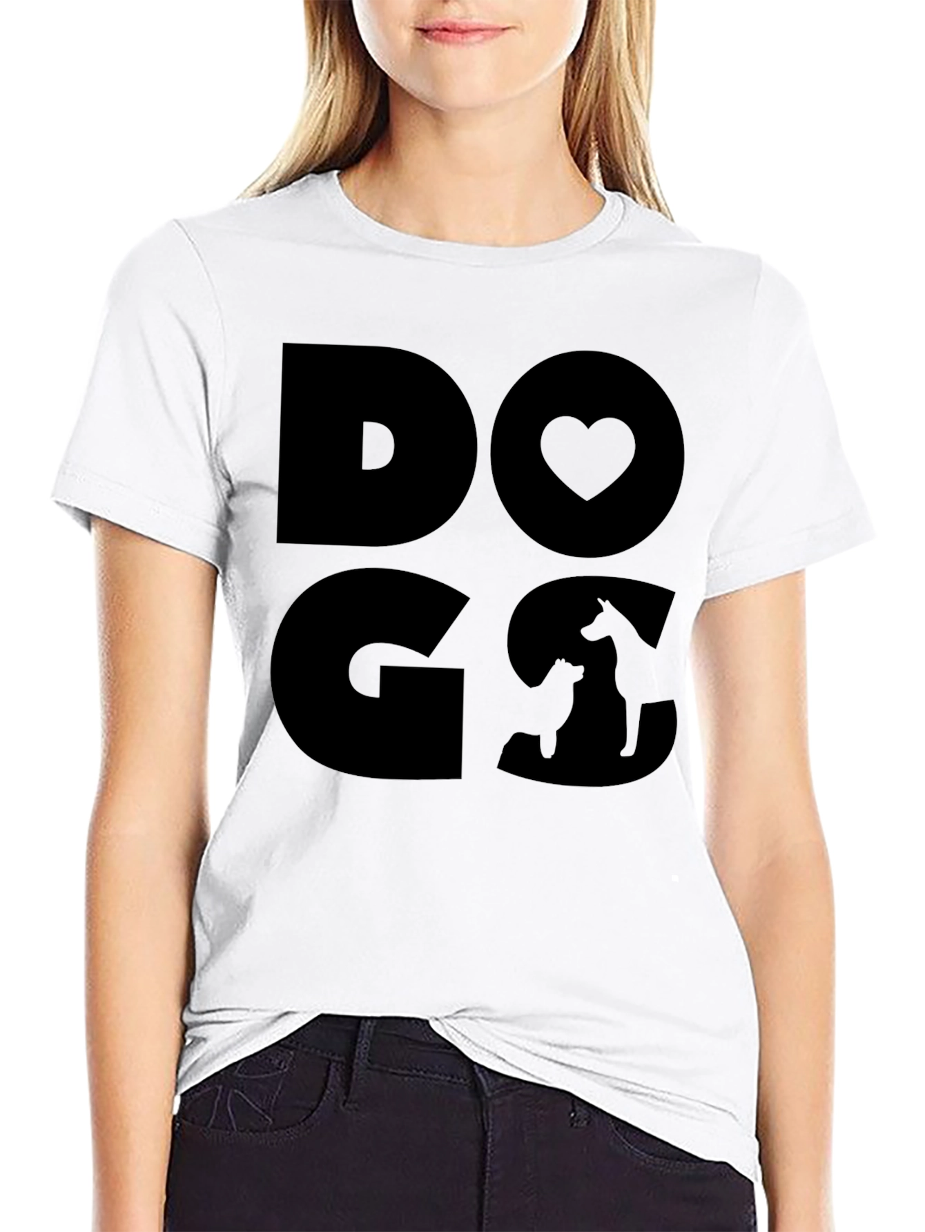 Dogs Love T-Shirt - Modern Graphic Tee
