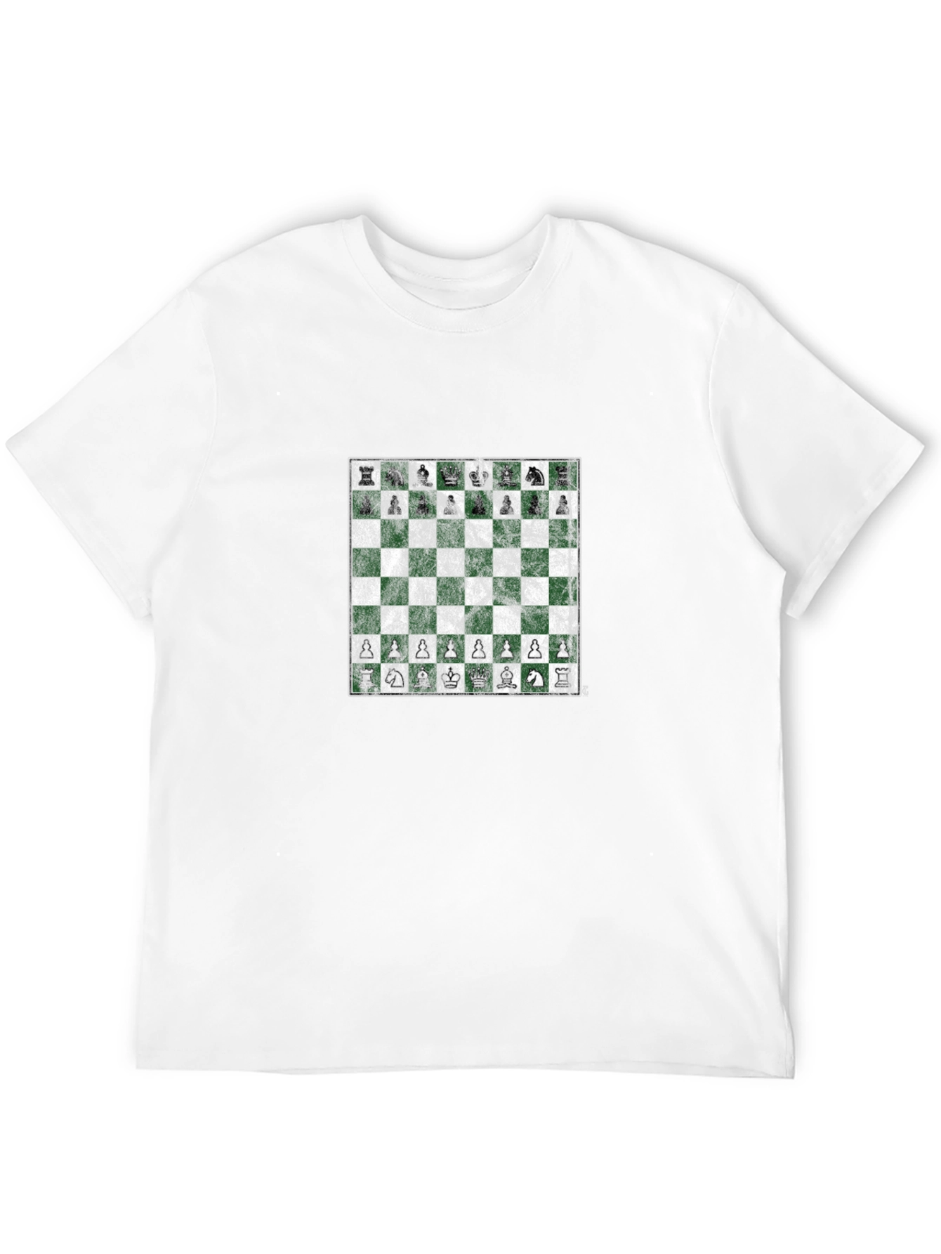 Chessboard Graphic Tee - Stylish Black T-Shirt
