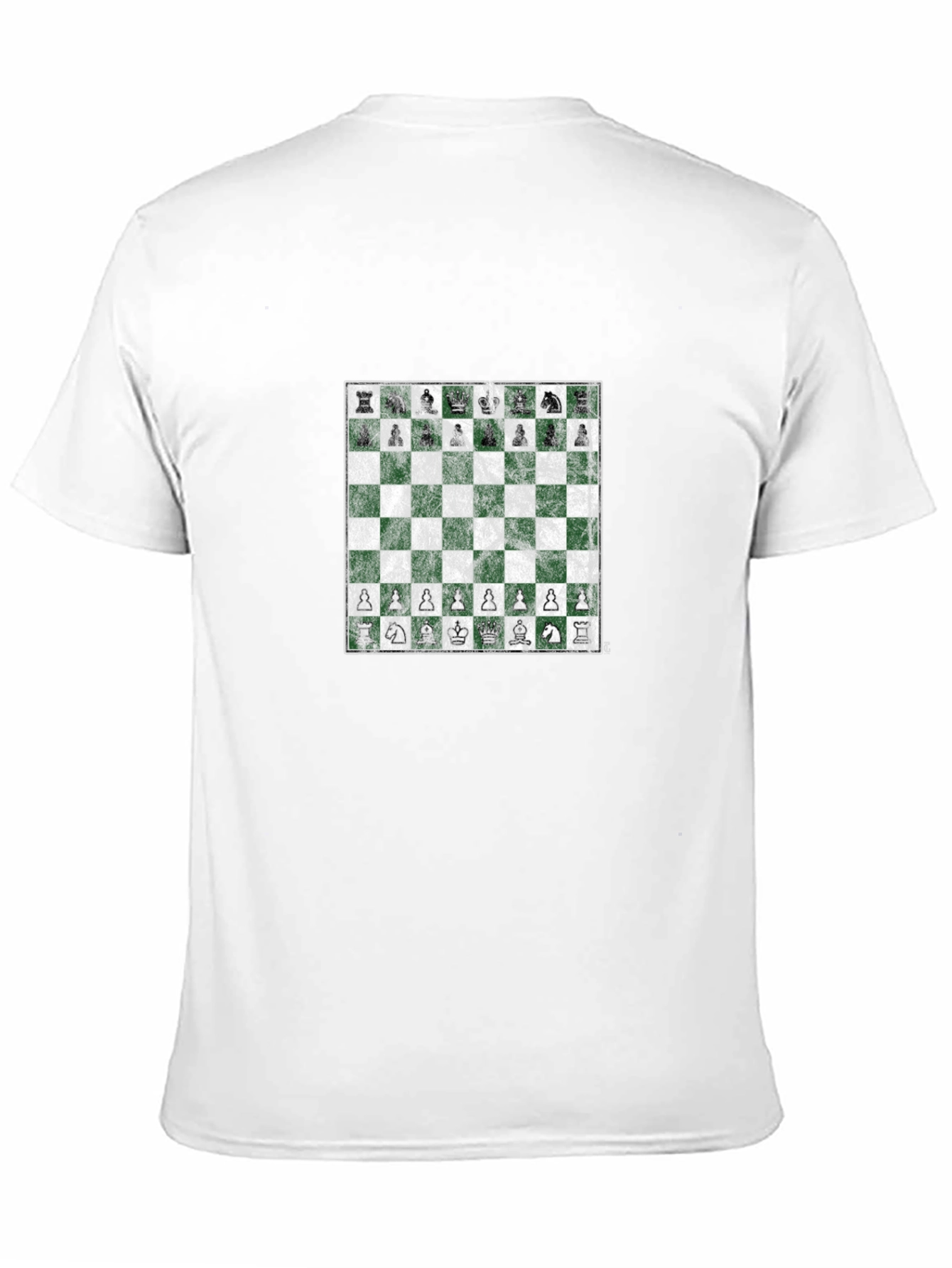 Chessboard Graphic Tee - Stylish Black T-Shirt