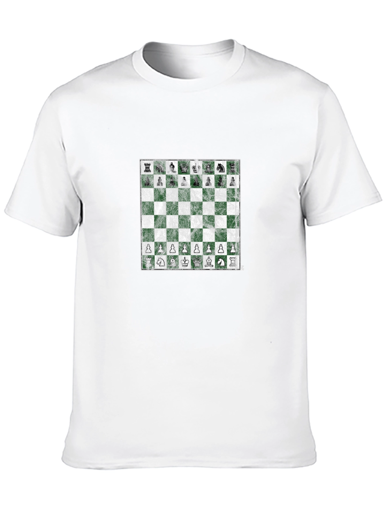 Chessboard Graphic Tee - Stylish Black T-Shirt