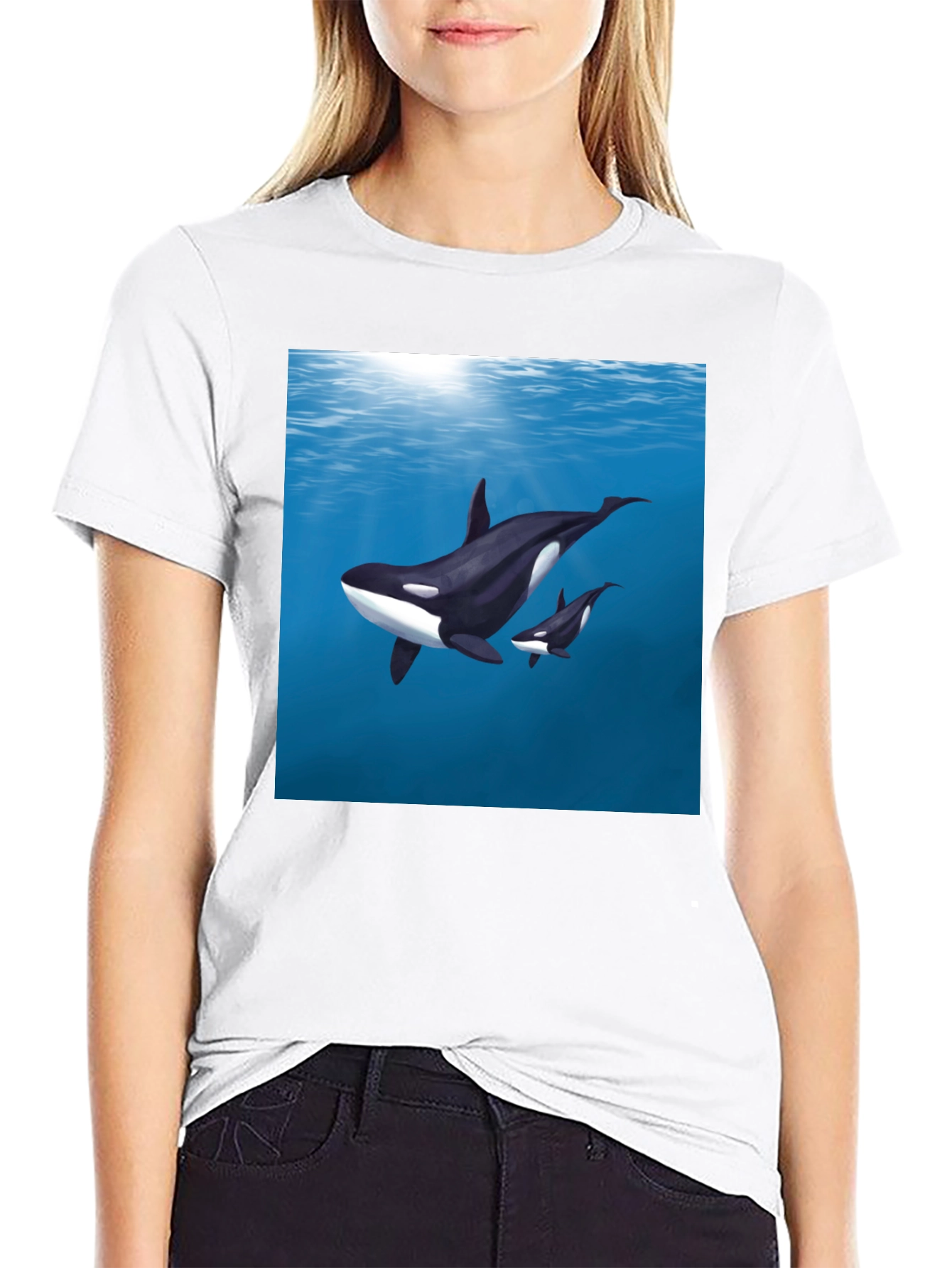 Orca Graphic T-Shirt - Black Cotton Tee
