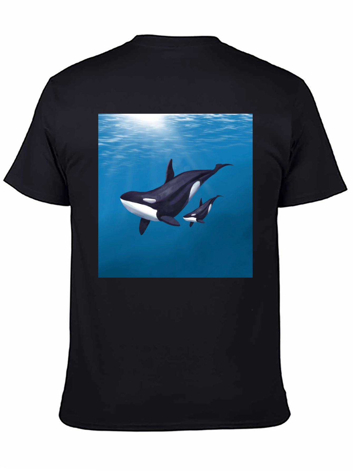 Orca Graphic T-Shirt - Black Cotton Tee