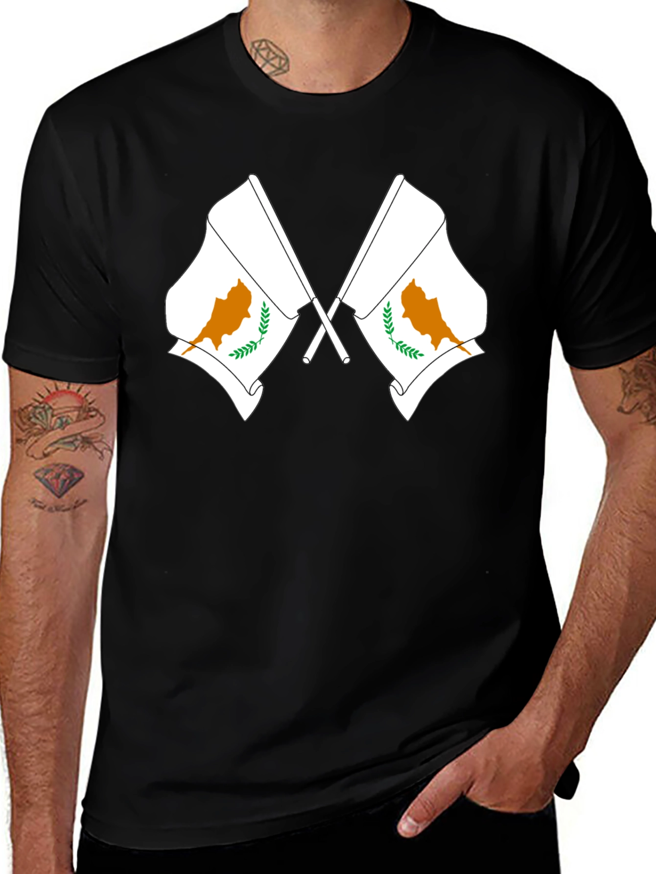 Cyprus Flag T-Shirt - Black Graphic Tee