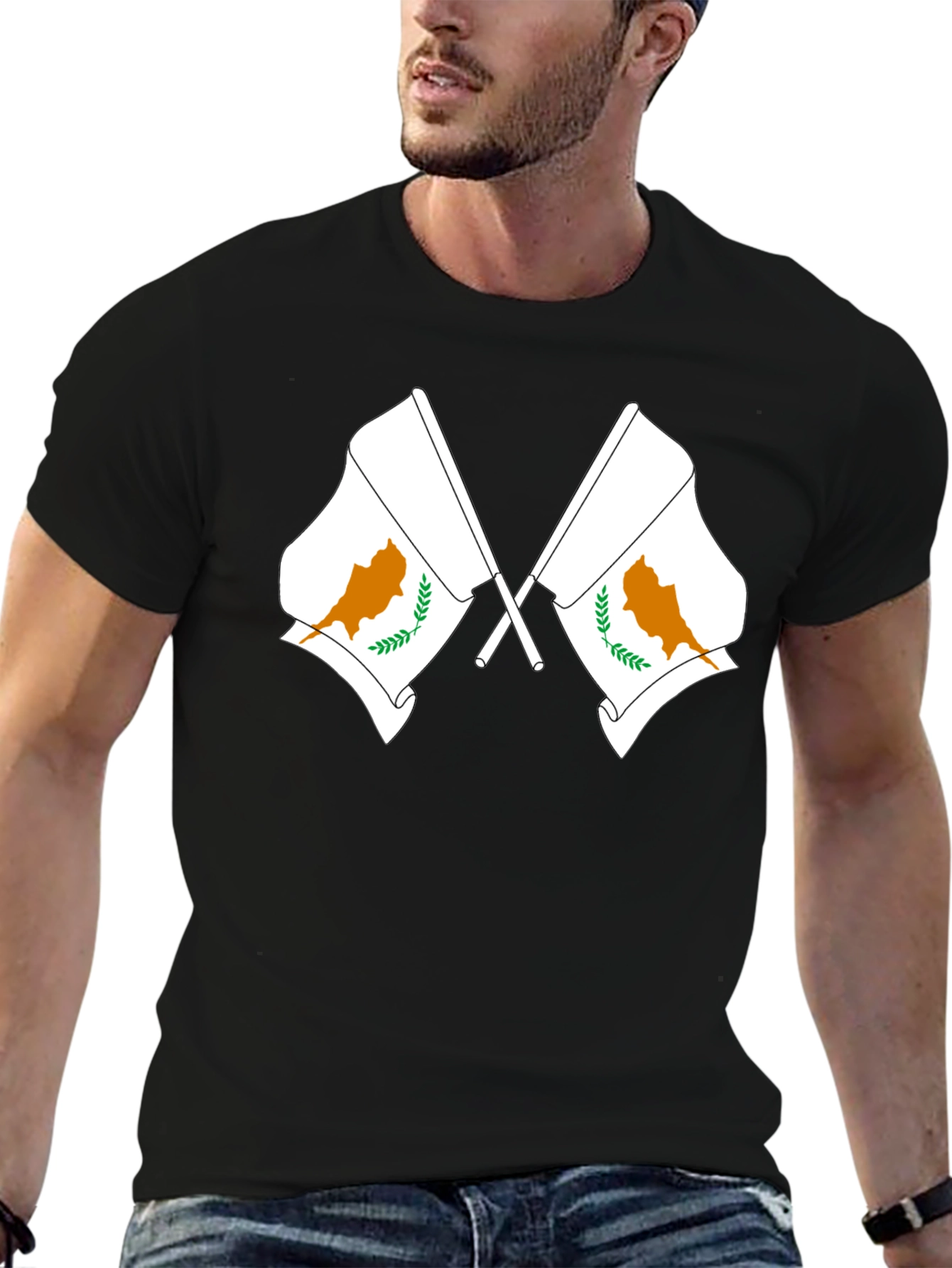 Cyprus Flag T-Shirt - Black Graphic Tee
