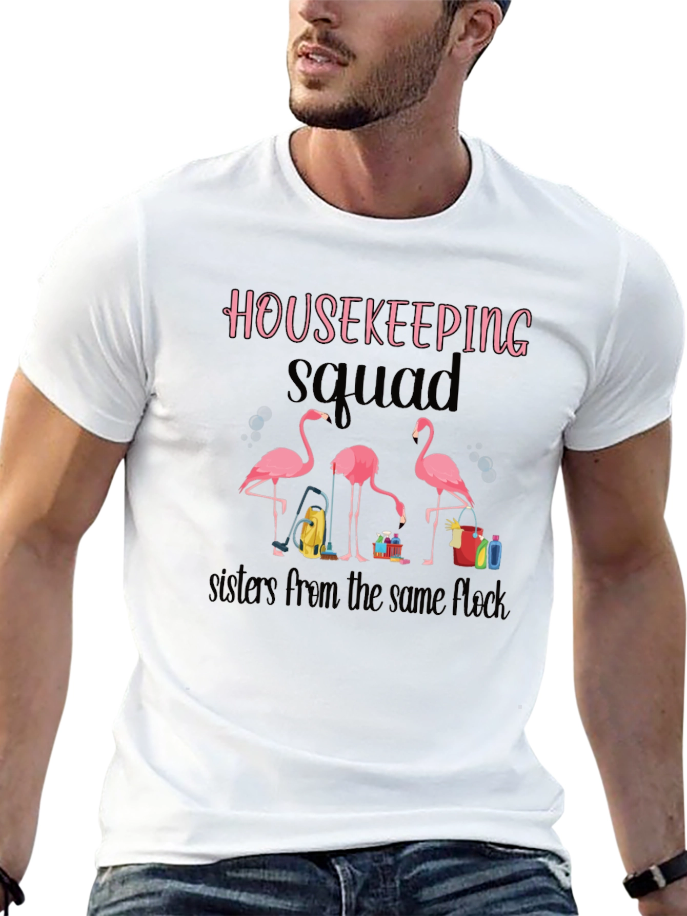 Housekeeping Squad Flamingo T-Shirt
