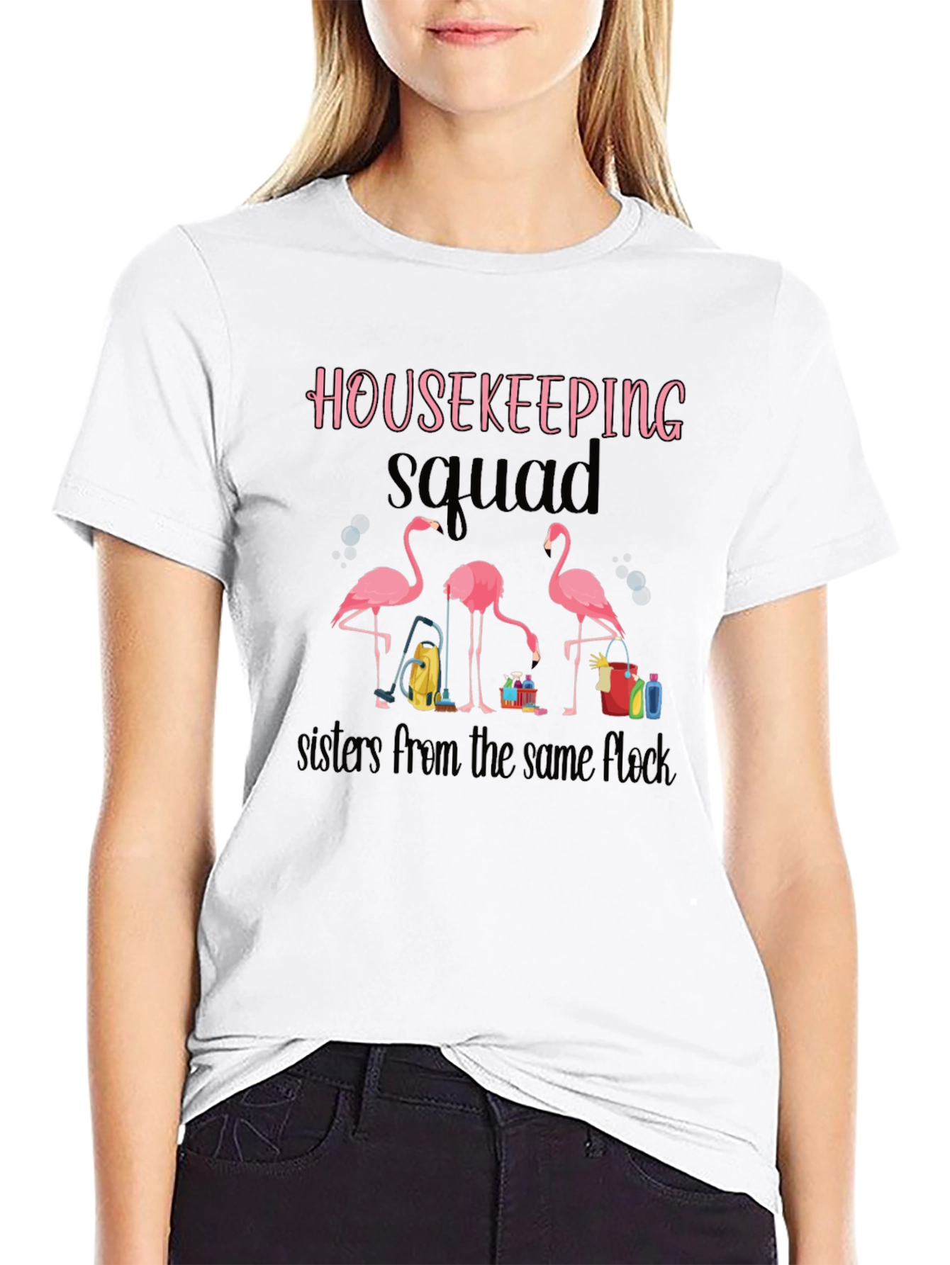 Housekeeping Squad Flamingo T-Shirt
