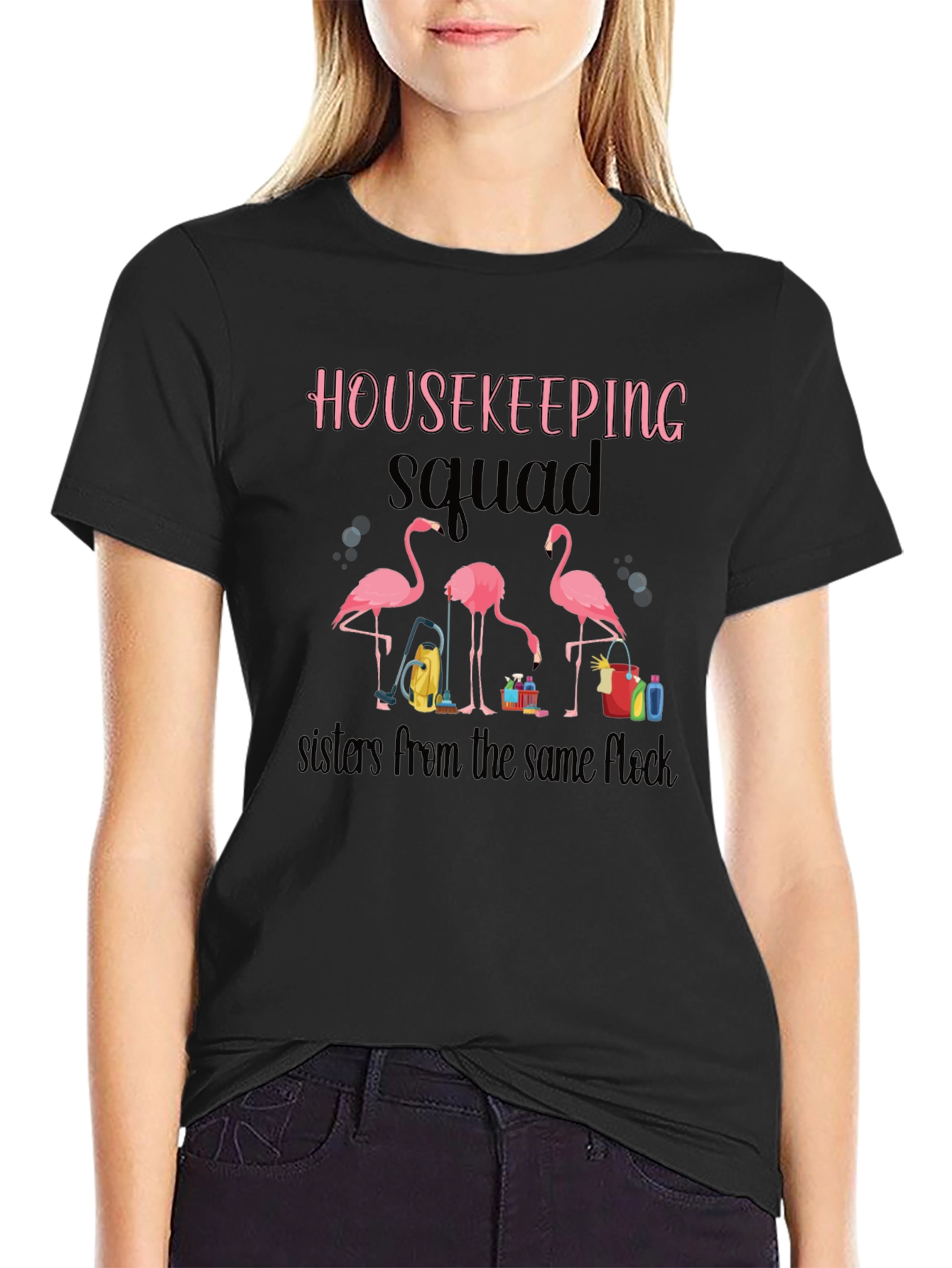 Housekeeping Squad Flamingo T-Shirt