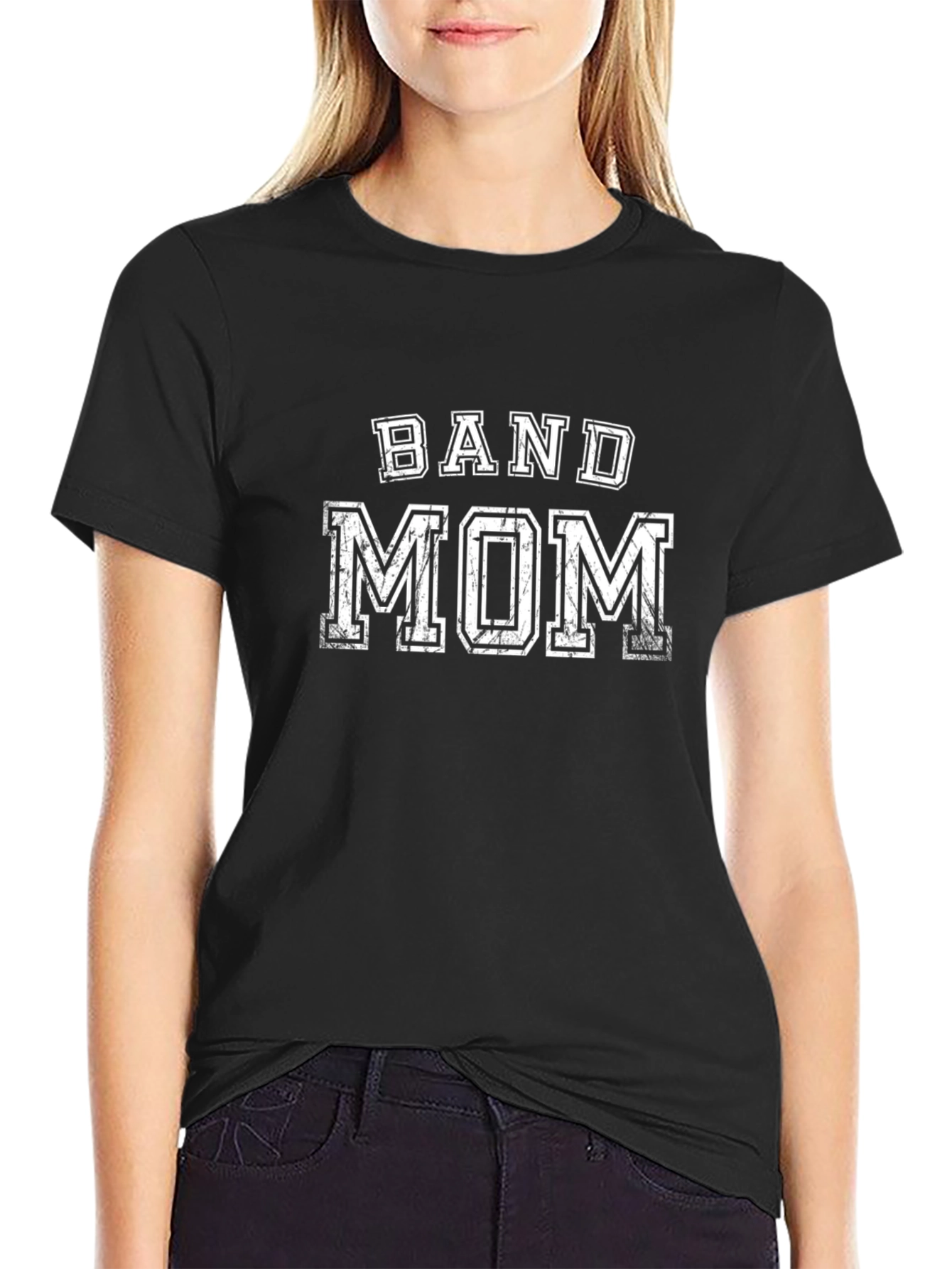 Band Mom Black Graphic T-Shirt