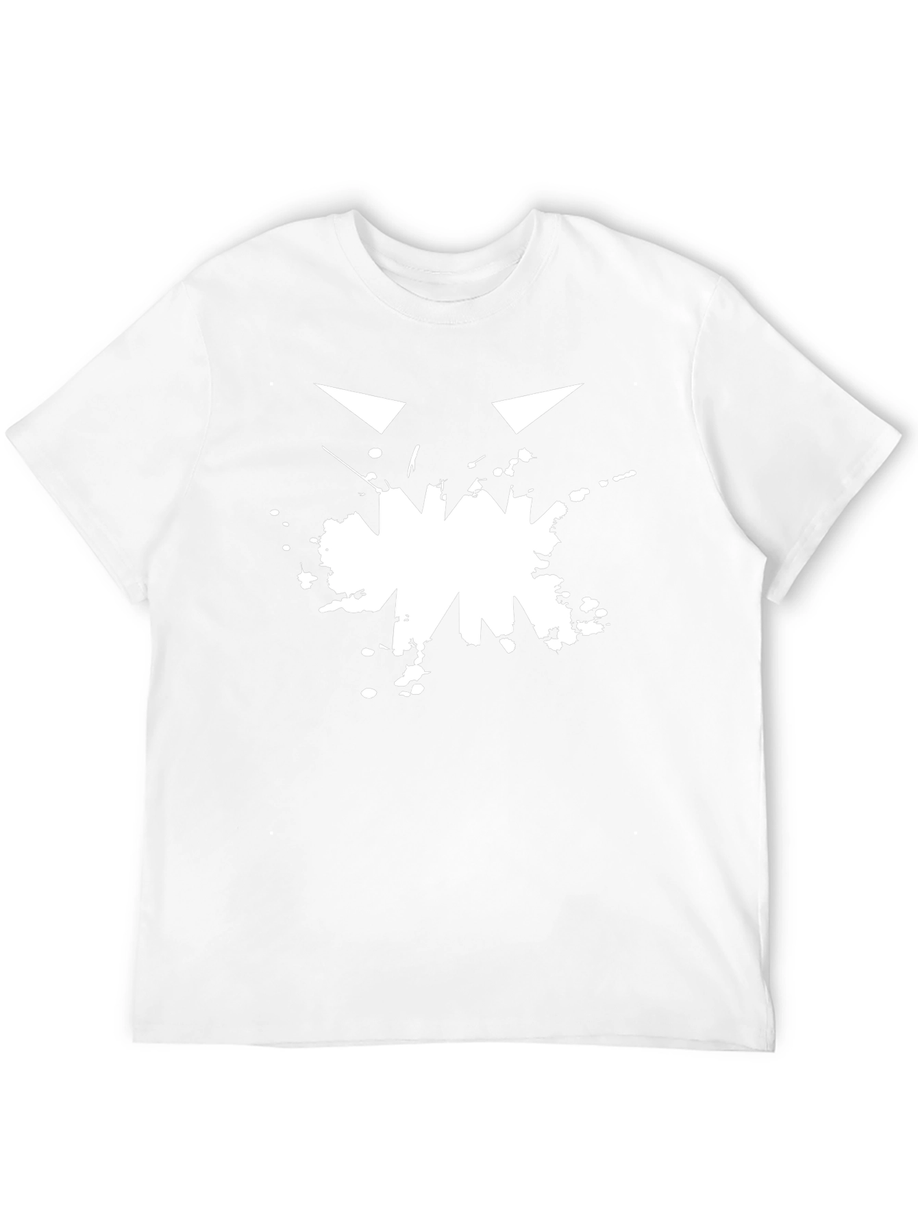 Mens Black Graphic Tee - Abstract Monster Face Print