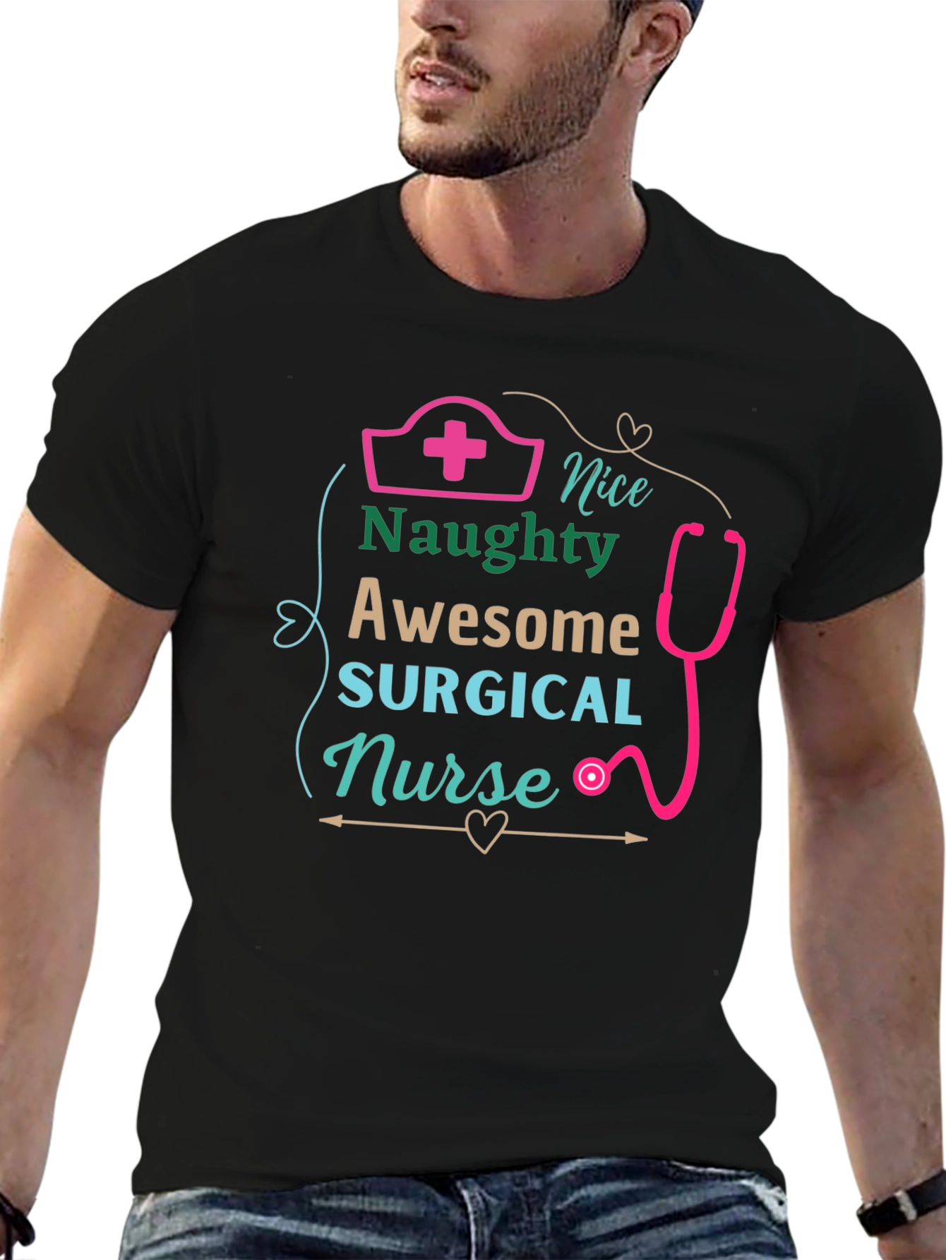 Naughty Surgical Nurse Graphic T-Shirt