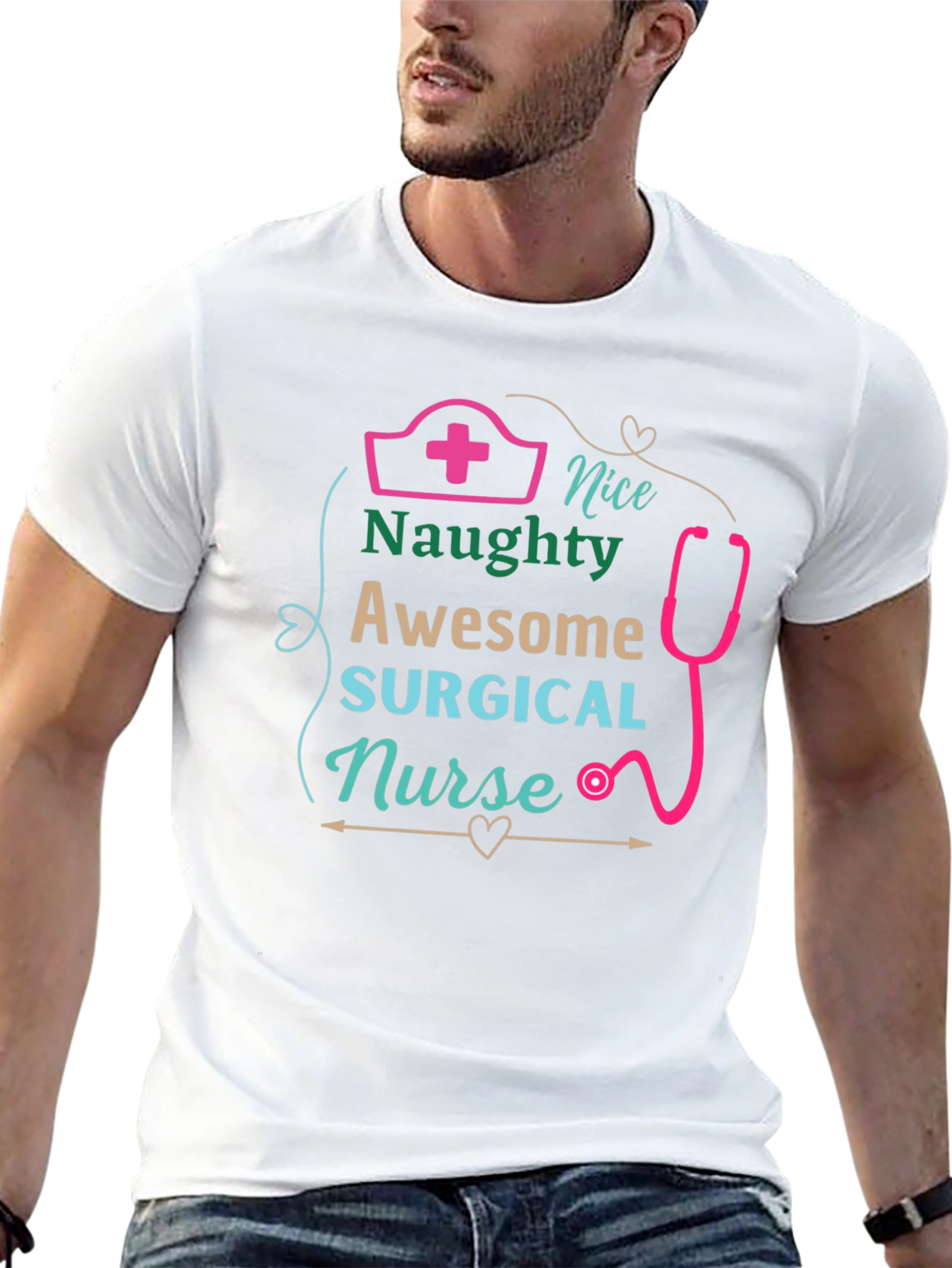 Naughty Surgical Nurse Graphic T-Shirt