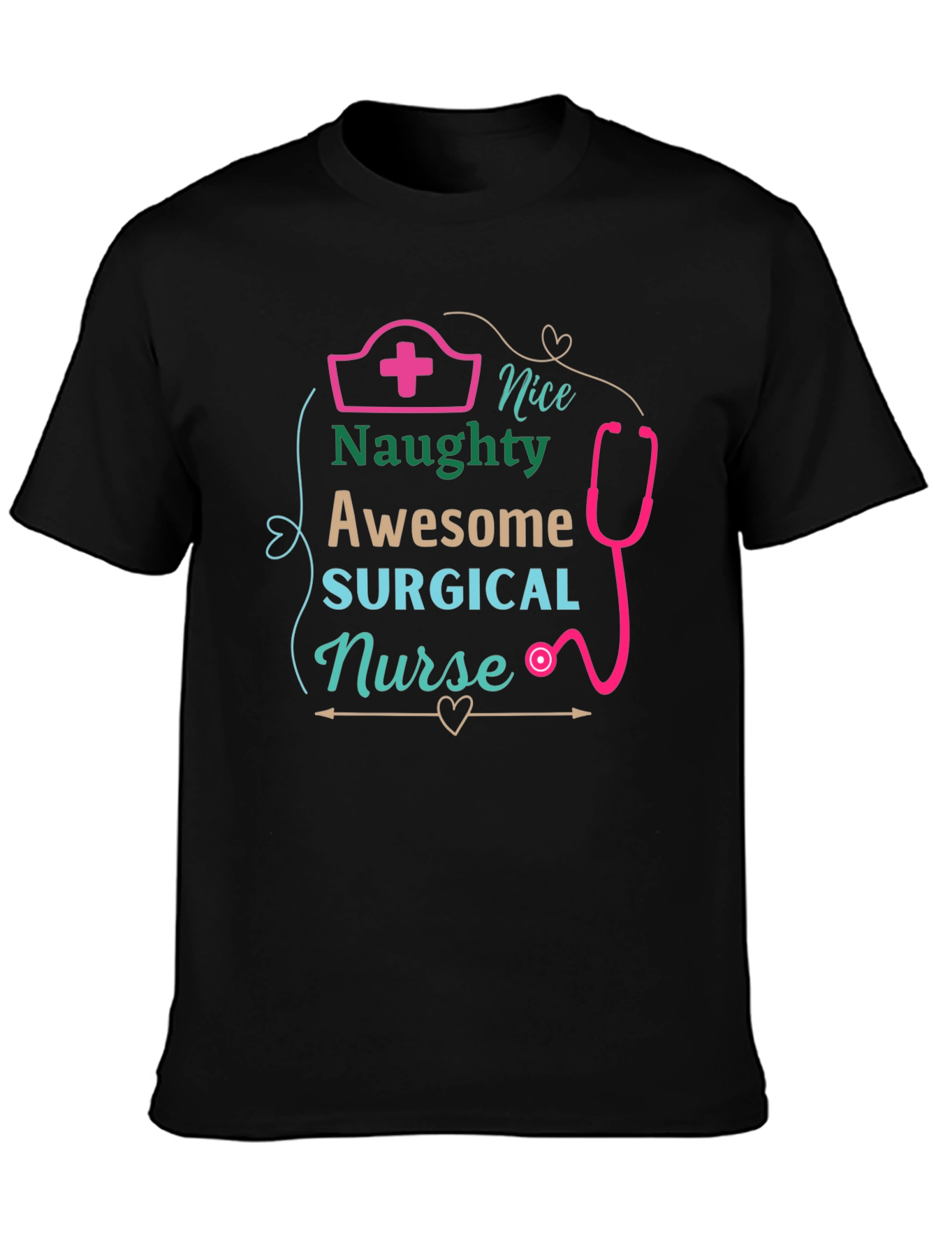 Naughty Surgical Nurse Graphic T-Shirt