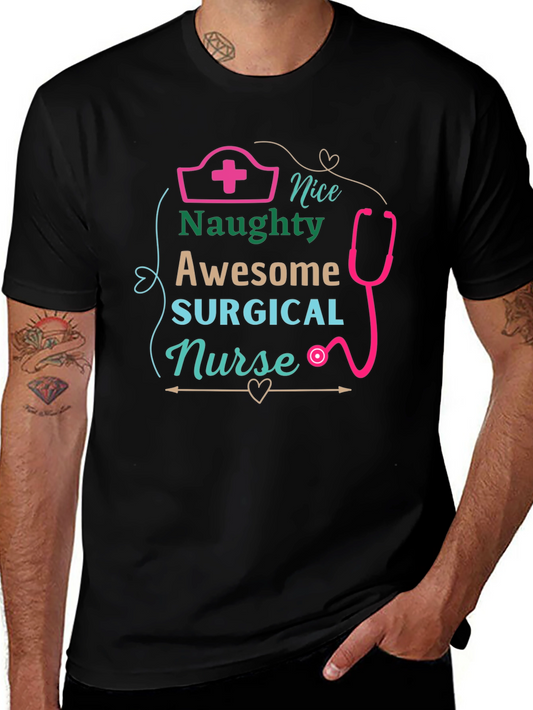 Naughty Surgical Nurse Graphic T-Shirt