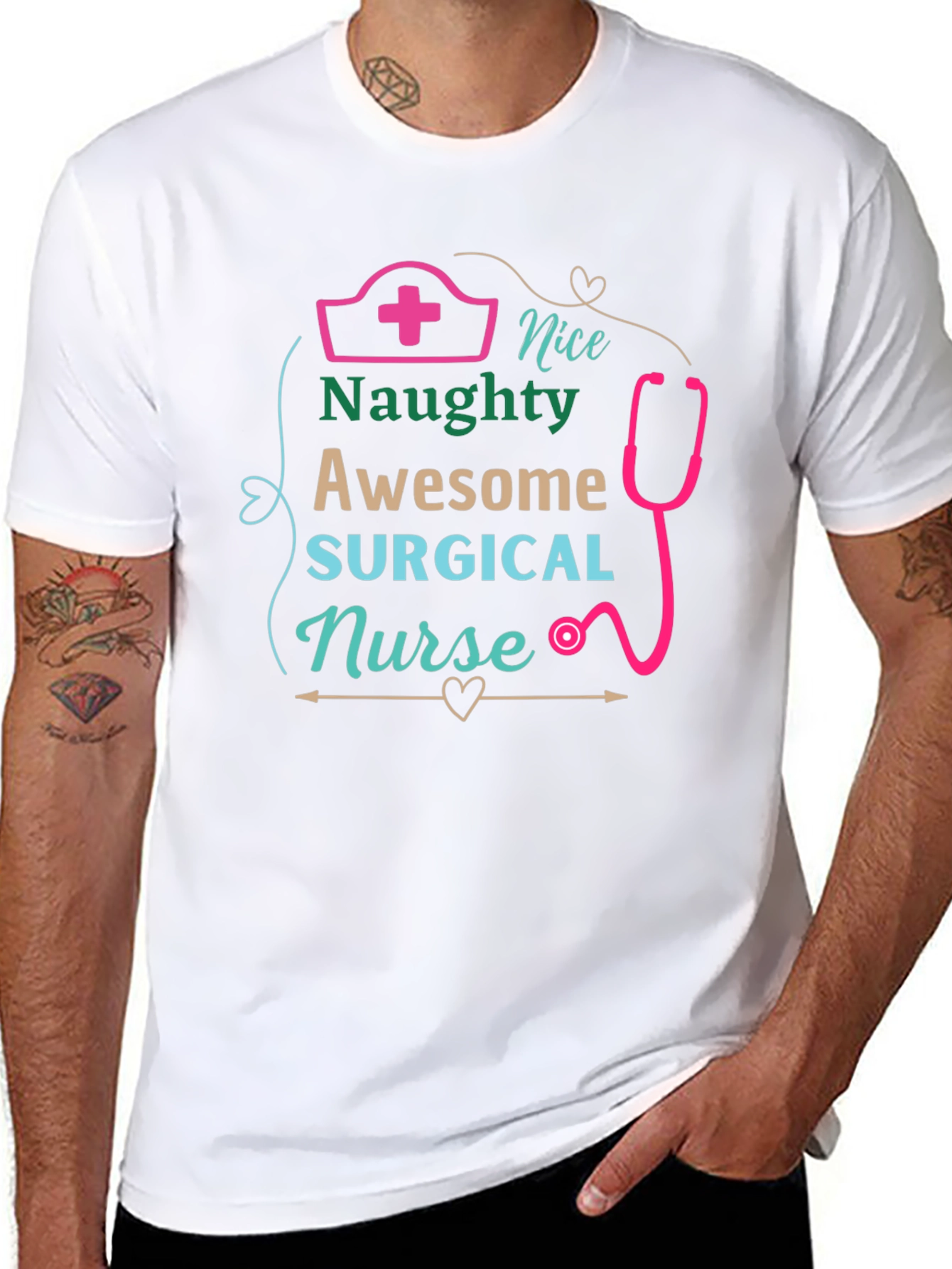 Naughty Surgical Nurse Graphic T-Shirt