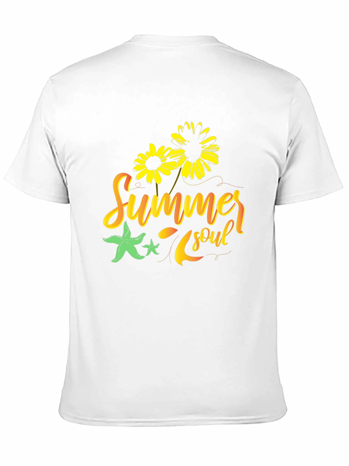 Summer Soul Graphic Tee - Black Cotton T-Shirt