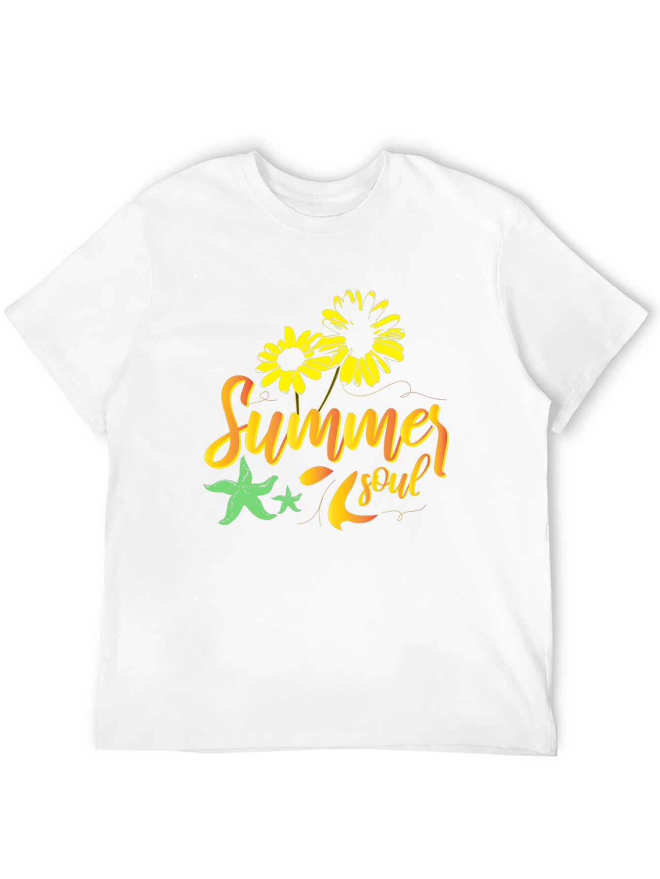 Summer Soul Graphic Tee - Black Cotton T-Shirt