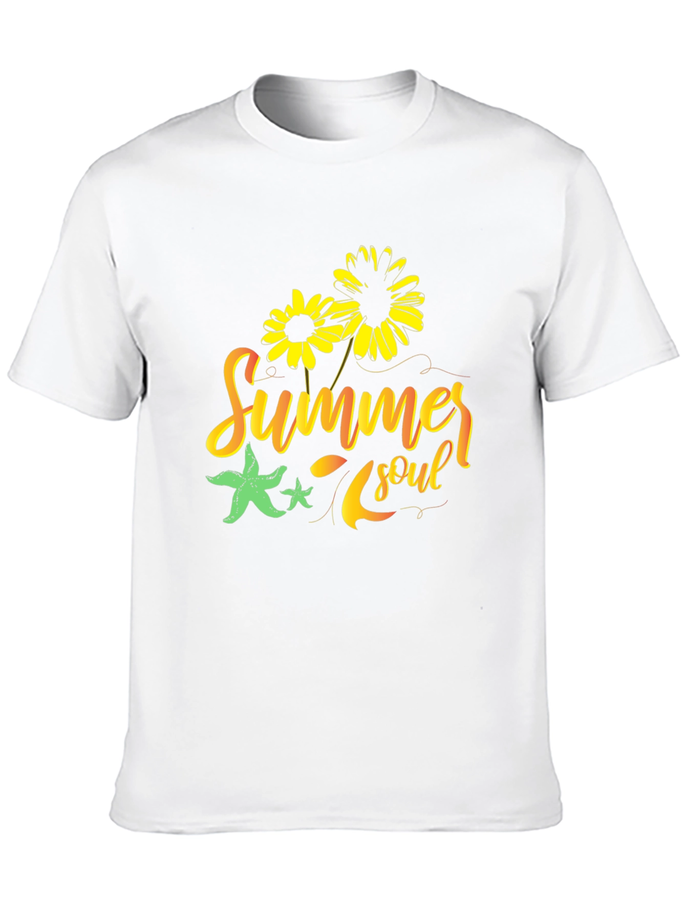 Summer Soul Graphic Tee - Black Cotton T-Shirt