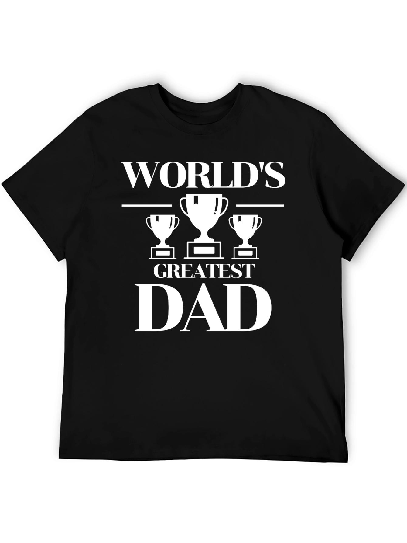 Worlds Greatest Dad Black Graphic T-Shirt