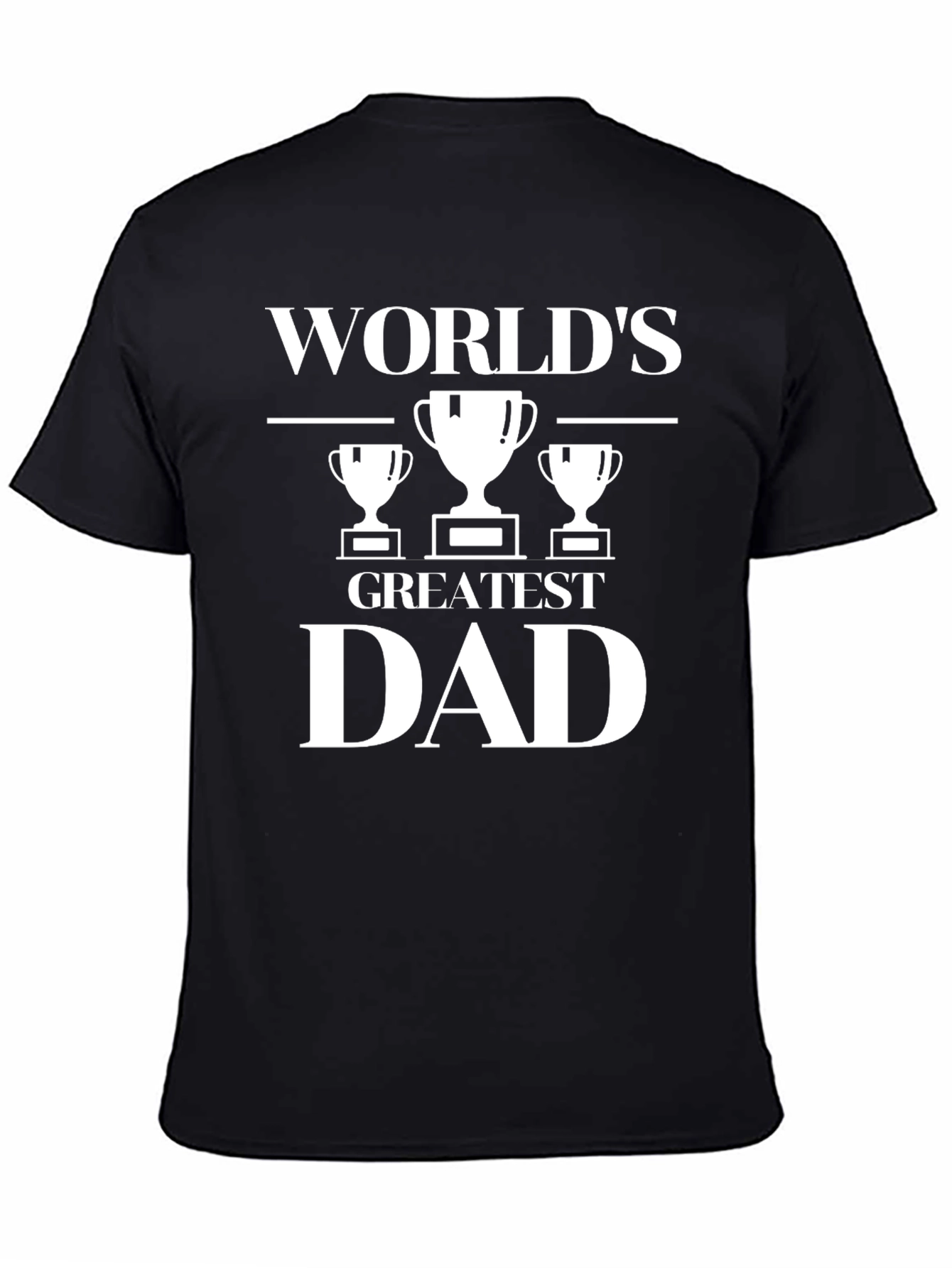 Worlds Greatest Dad Black Graphic T-Shirt