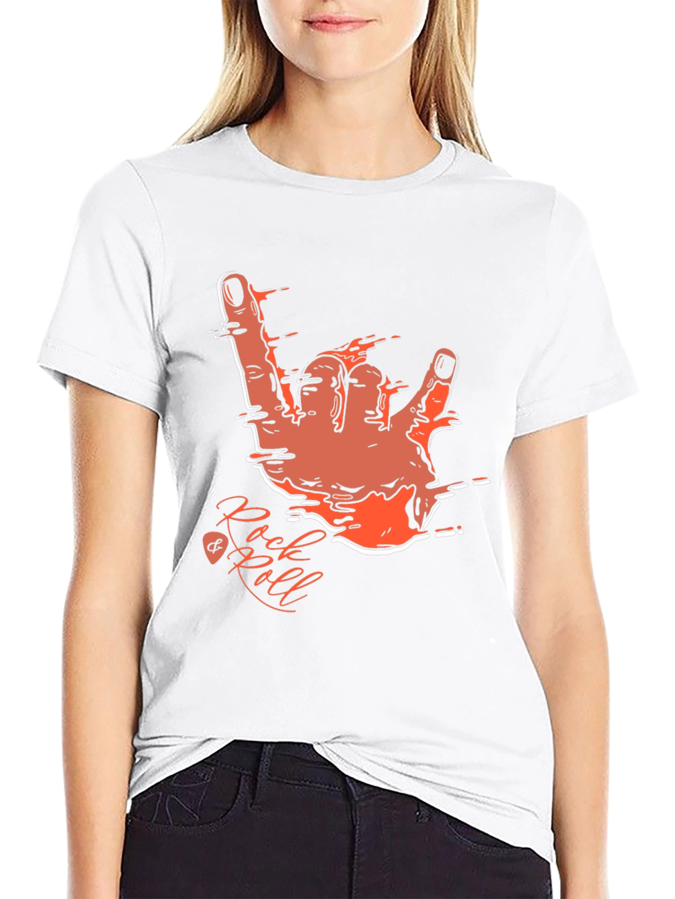 Rock and Roll Graphic T-Shirt - Black