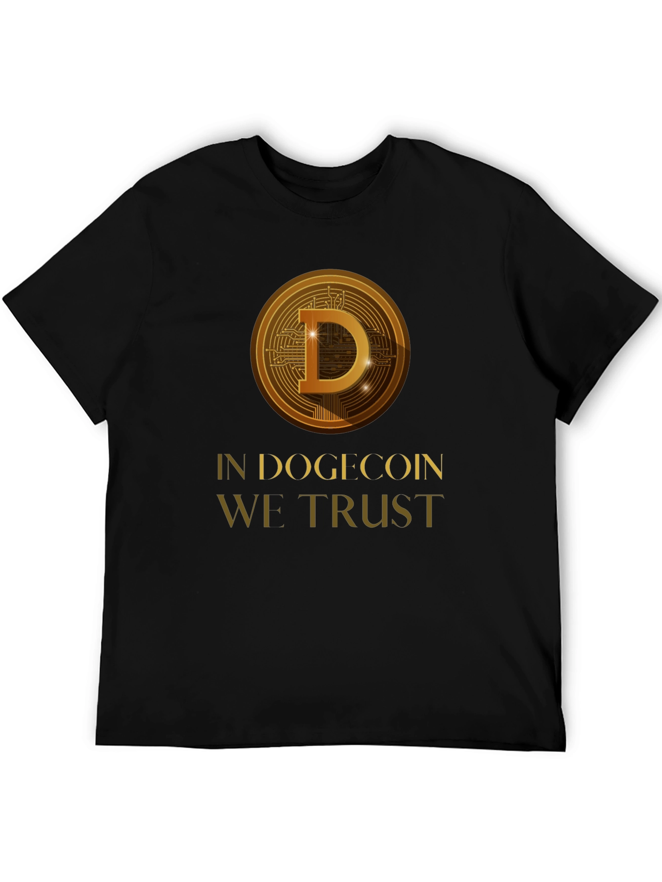 In Dogecoin We Trust Black T-Shirt