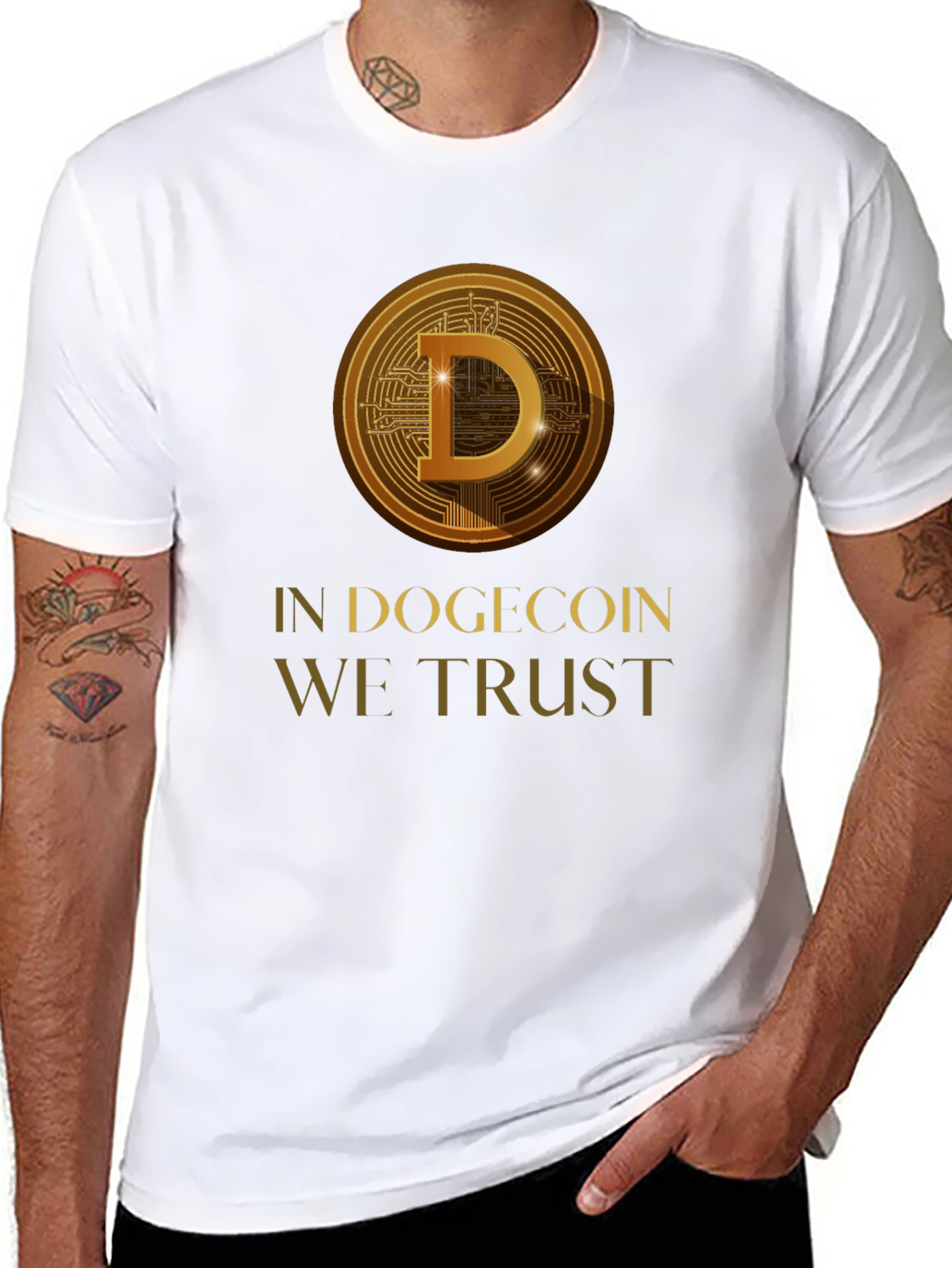In Dogecoin We Trust Black T-Shirt