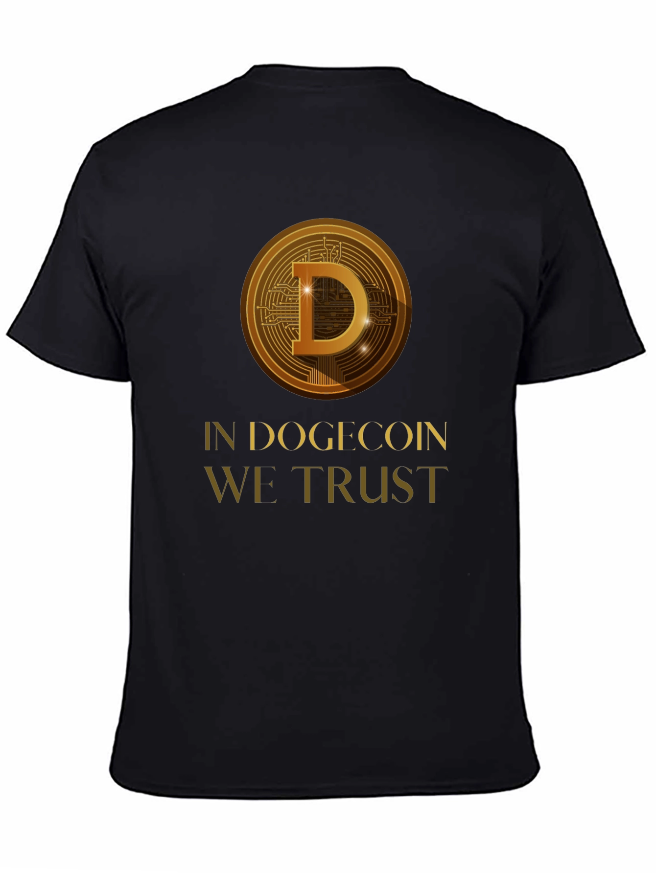In Dogecoin We Trust Black T-Shirt