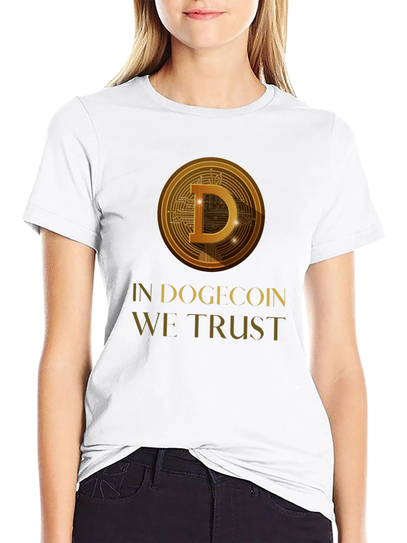 In Dogecoin We Trust Black T-Shirt