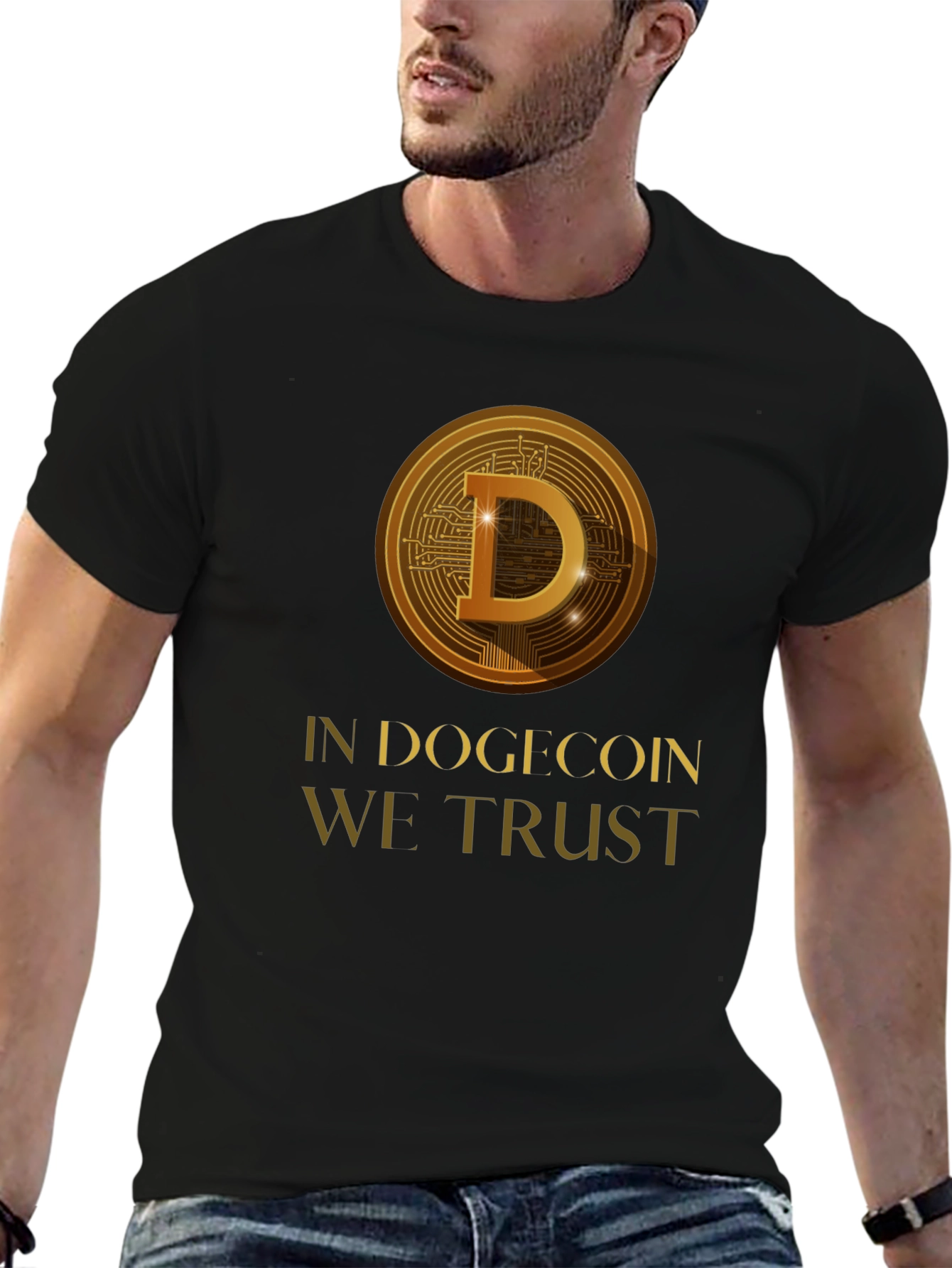 In Dogecoin We Trust Black T-Shirt