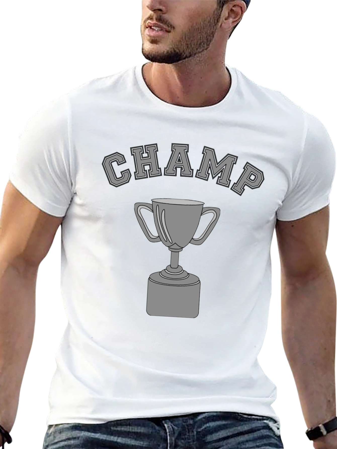 Champ Graphic Tee - Black Short Sleeve T-Shirt