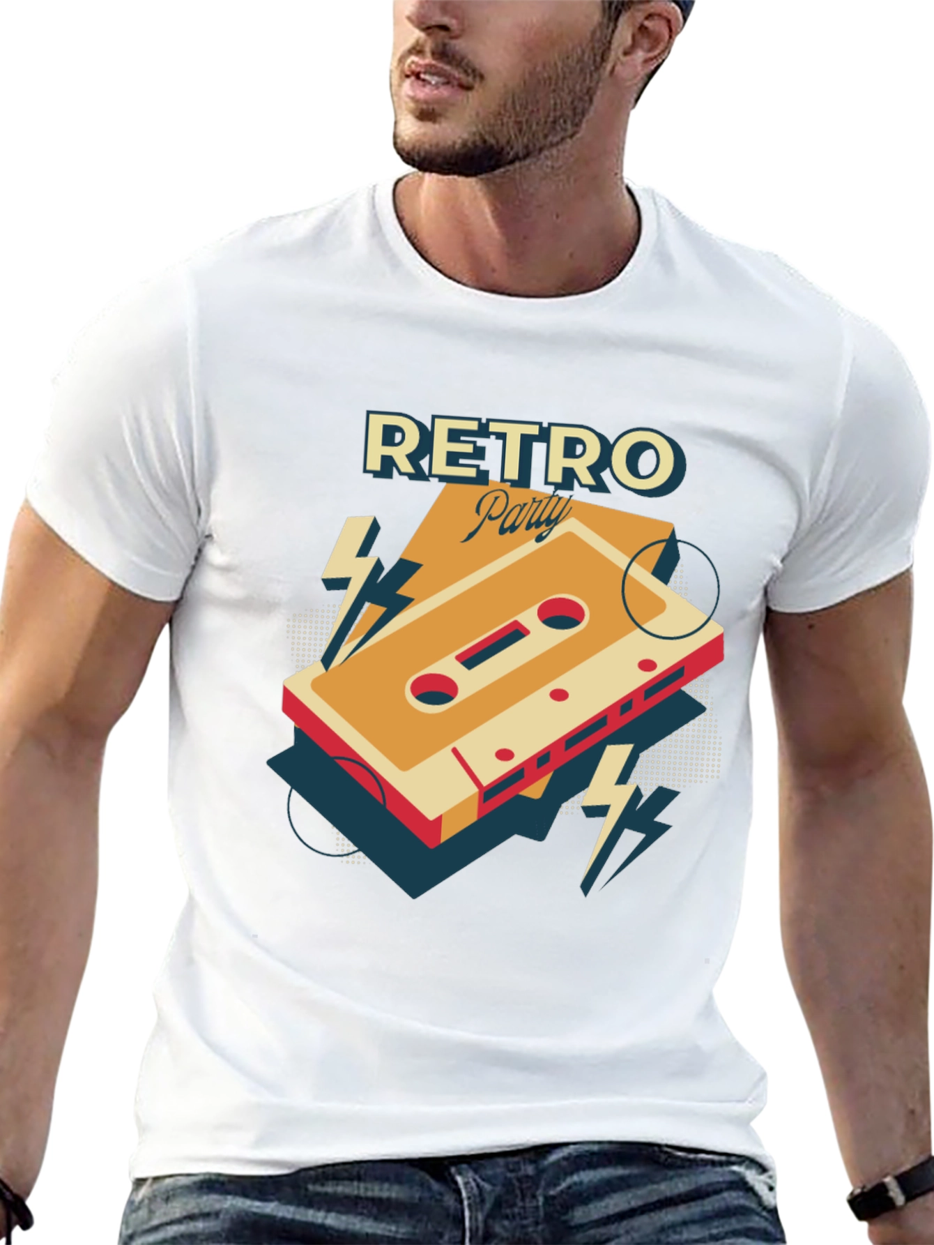 Retro Party Cassette Graphic Tee - Cool 80s Style