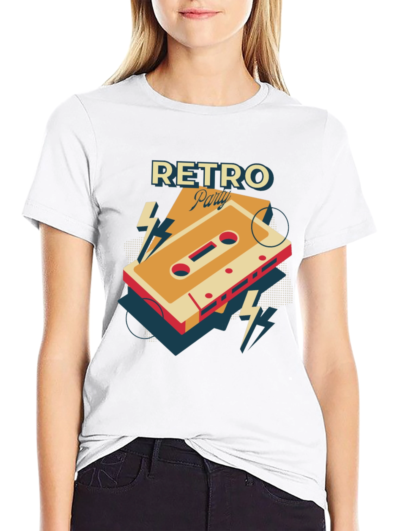 Retro Party Cassette Graphic Tee - Cool 80s Style