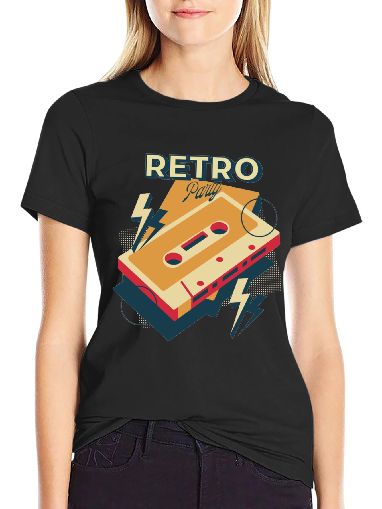 Retro Party Cassette Graphic Tee - Cool 80s Style