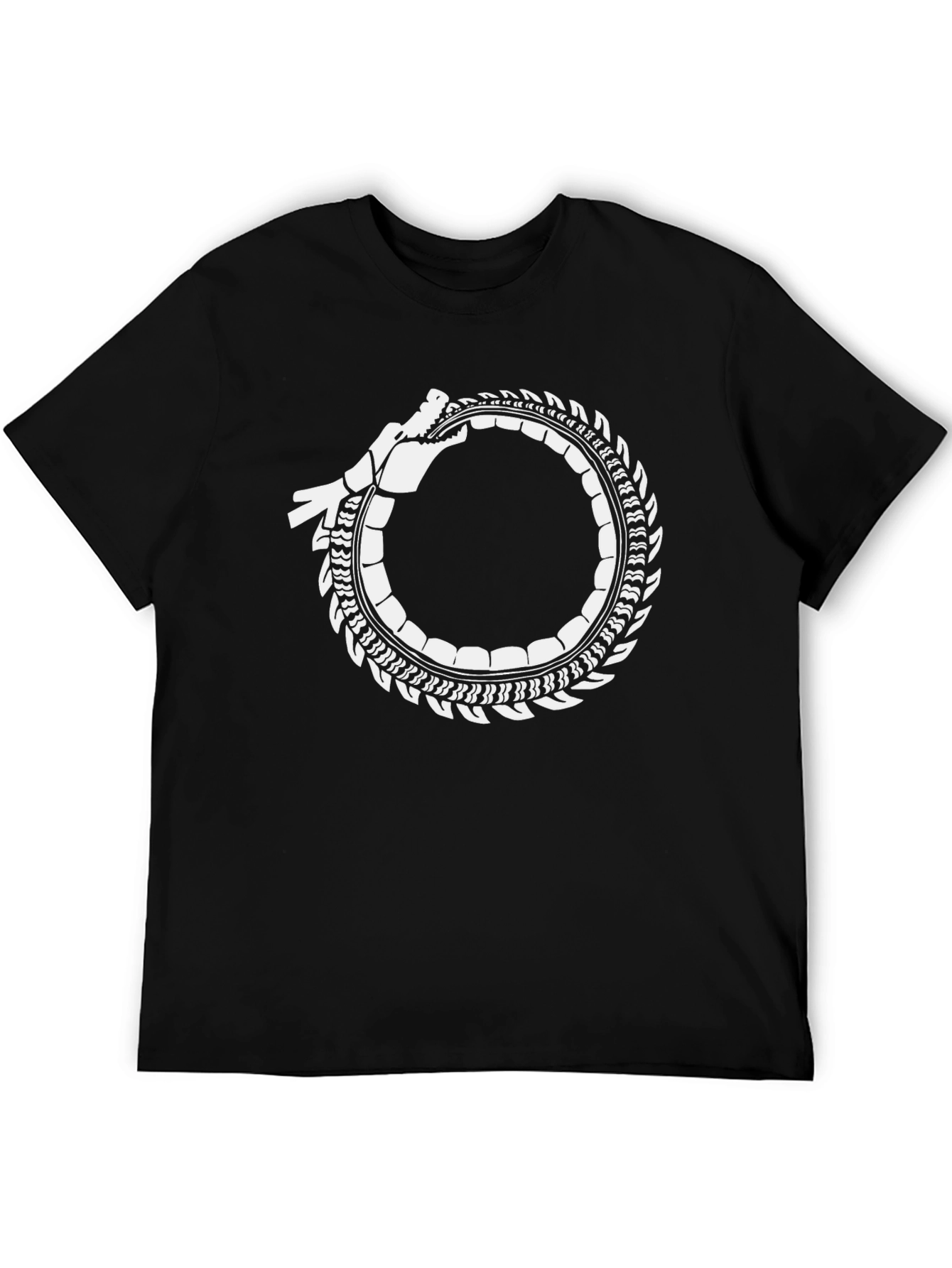 Ouroboros Dragon Circle T-Shirt - Symbolic Design
