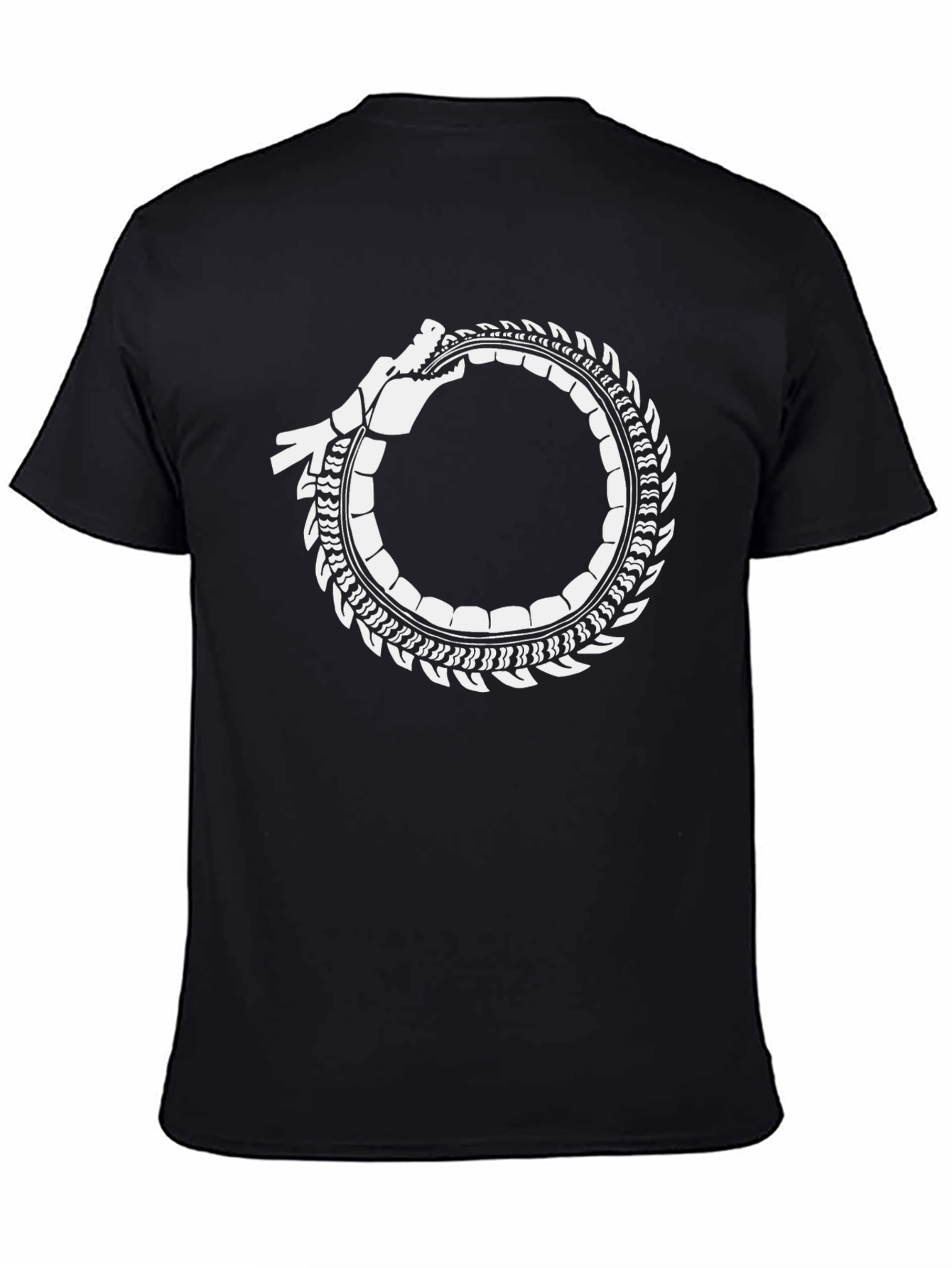 Ouroboros Dragon Circle T-Shirt - Symbolic Design