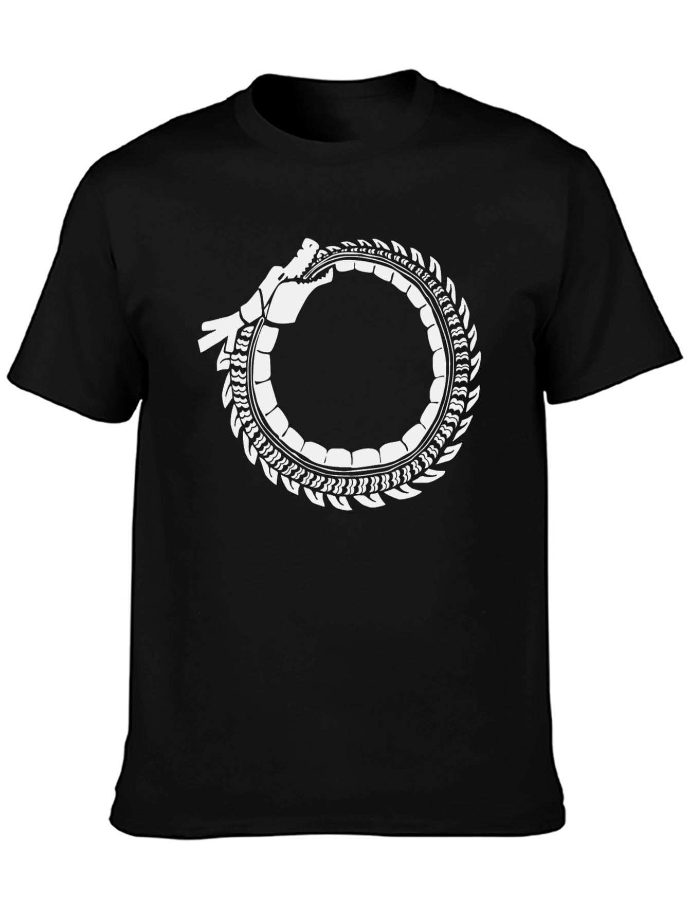 Ouroboros Dragon Circle T-Shirt - Symbolic Design