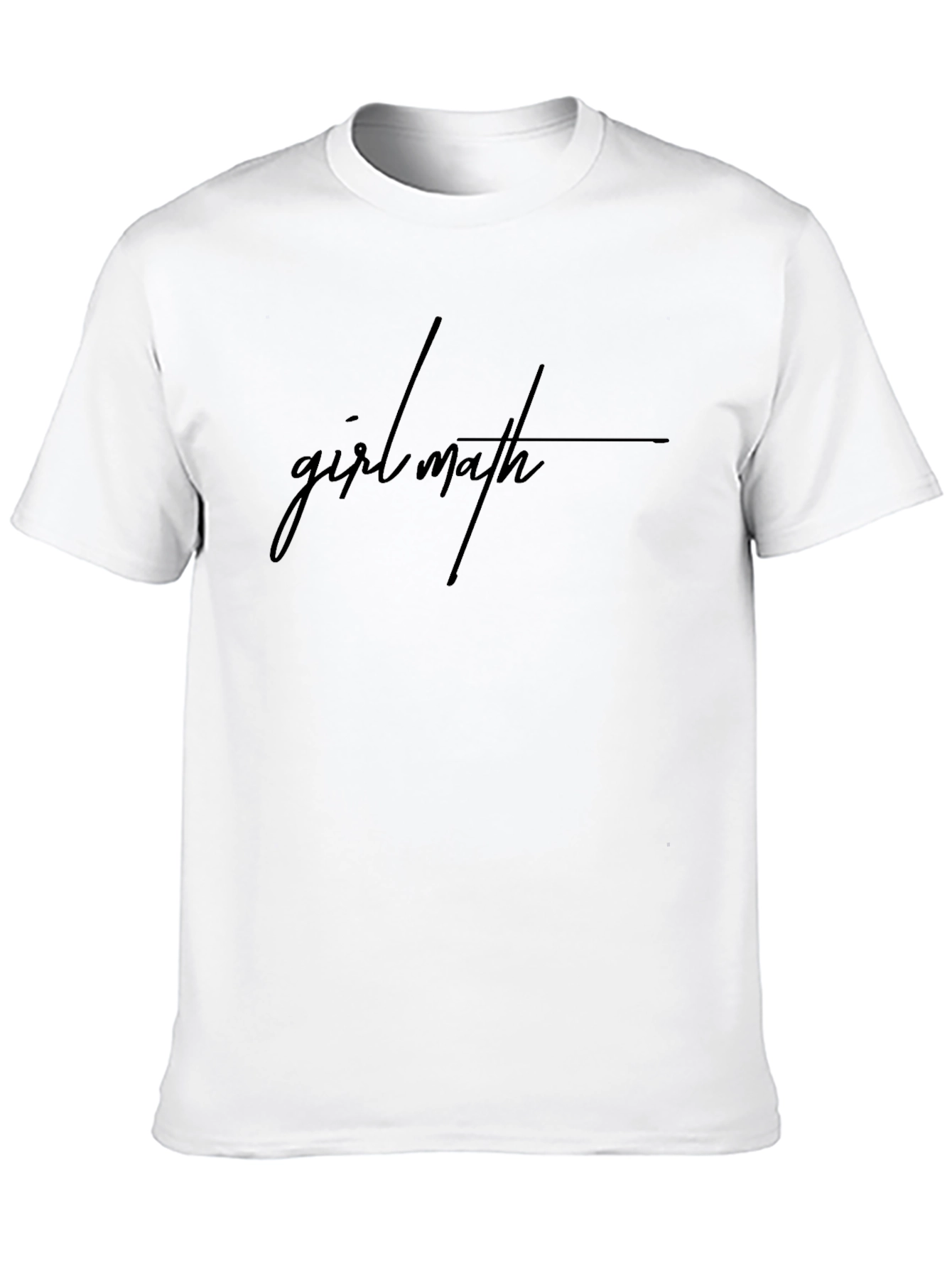 Girl Math Black T-Shirt Modern Fashion Tee