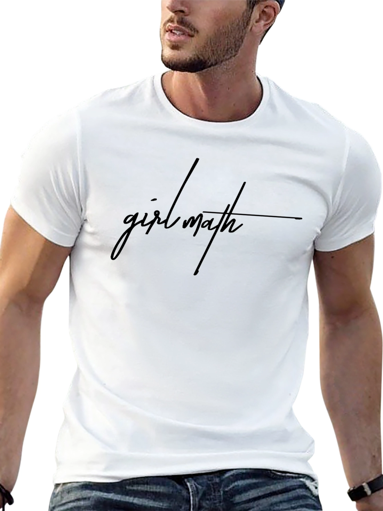 Girl Math Black T-Shirt Modern Fashion Tee