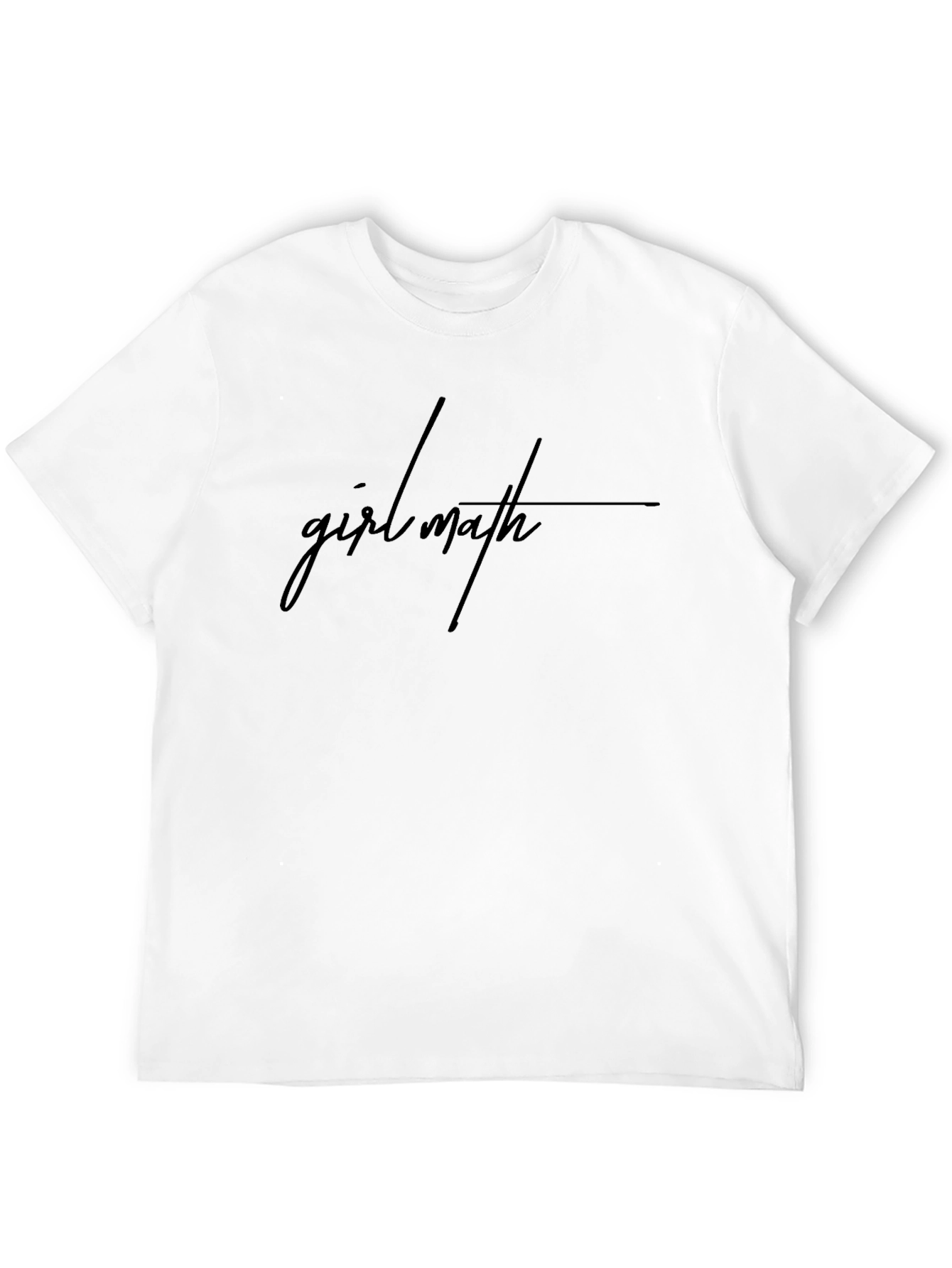 Girl Math Black T-Shirt Modern Fashion Tee