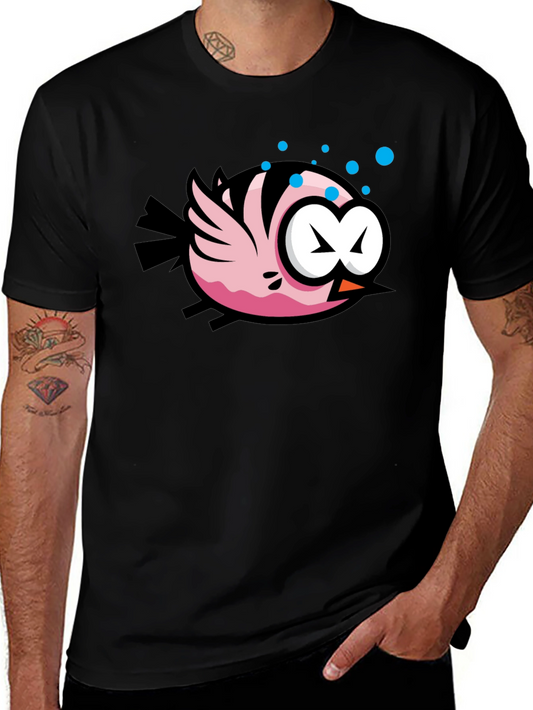 Cartoon Fish Black T-Shirt