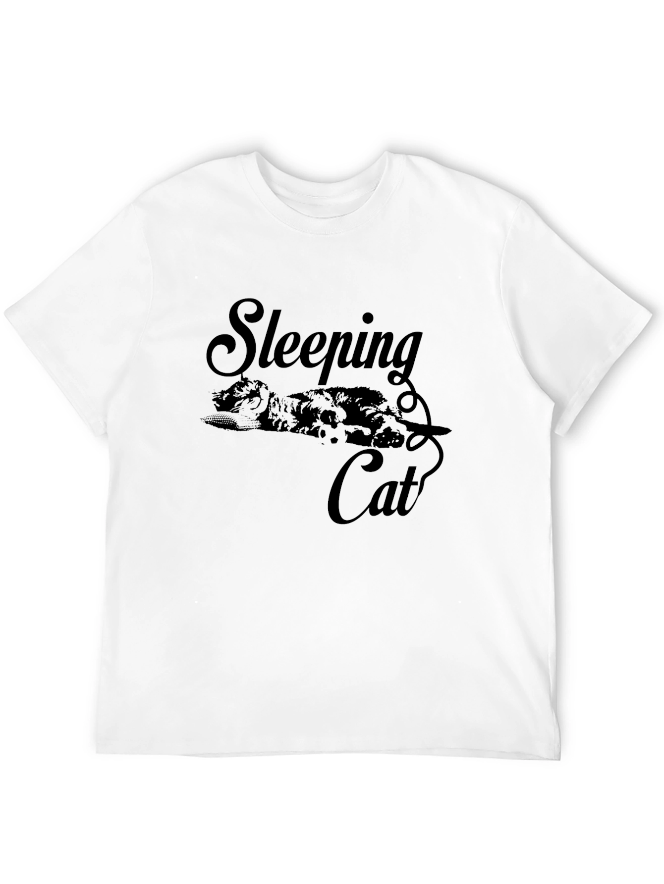 Sleeping Cat Graphic T-Shirt
