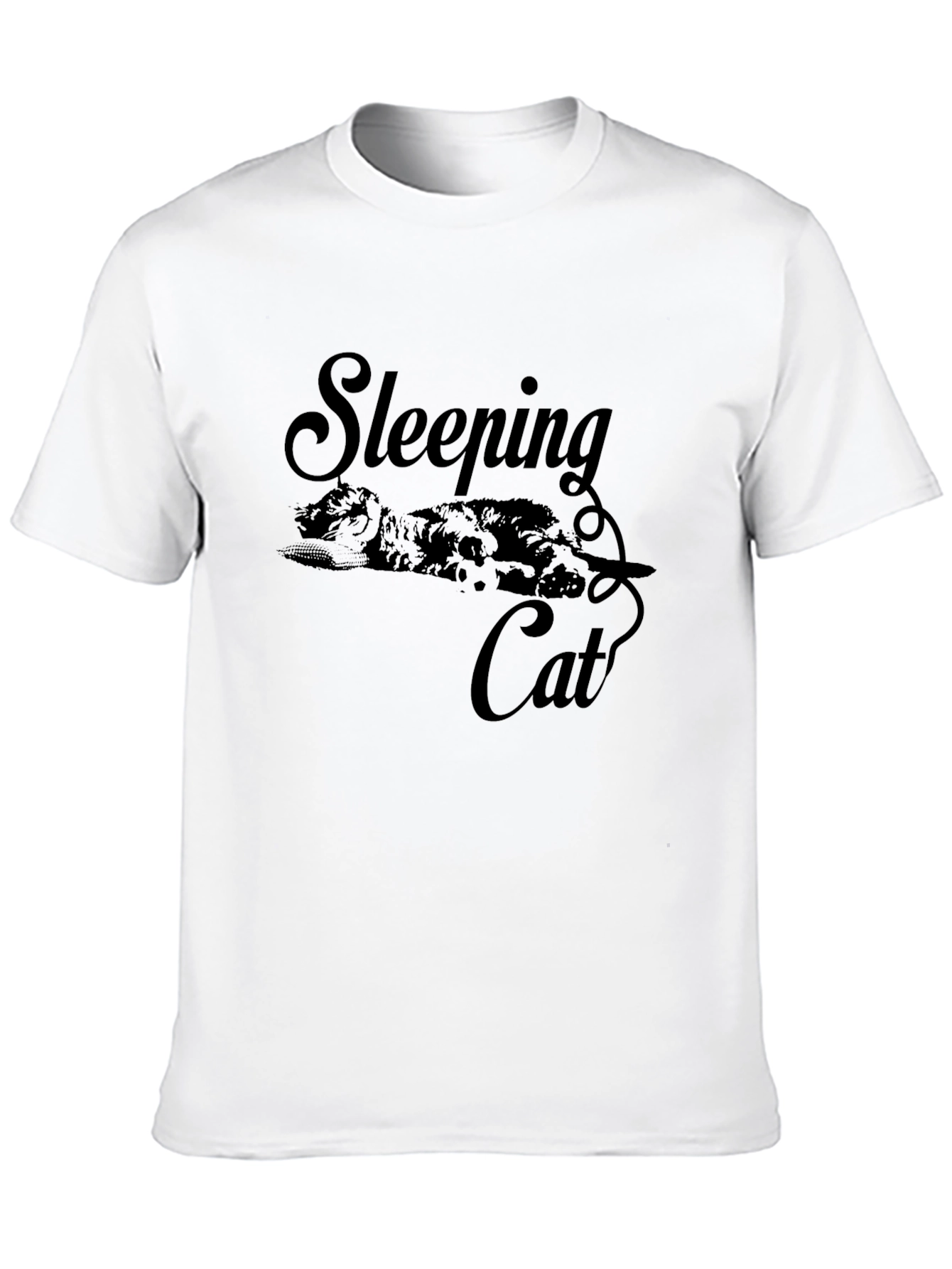 Sleeping Cat Graphic T-Shirt