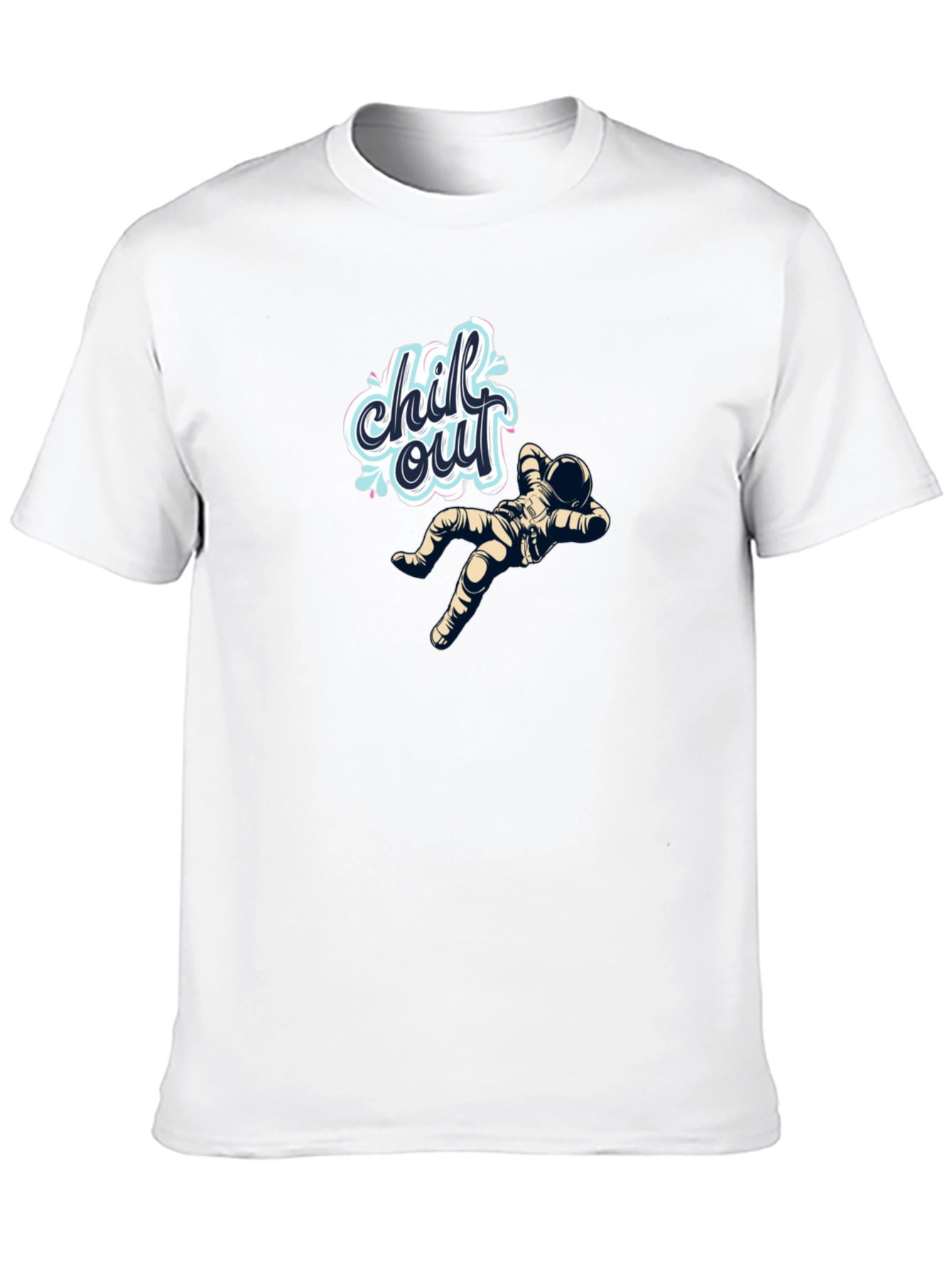 Chill Out Astronaut Black T-Shirt